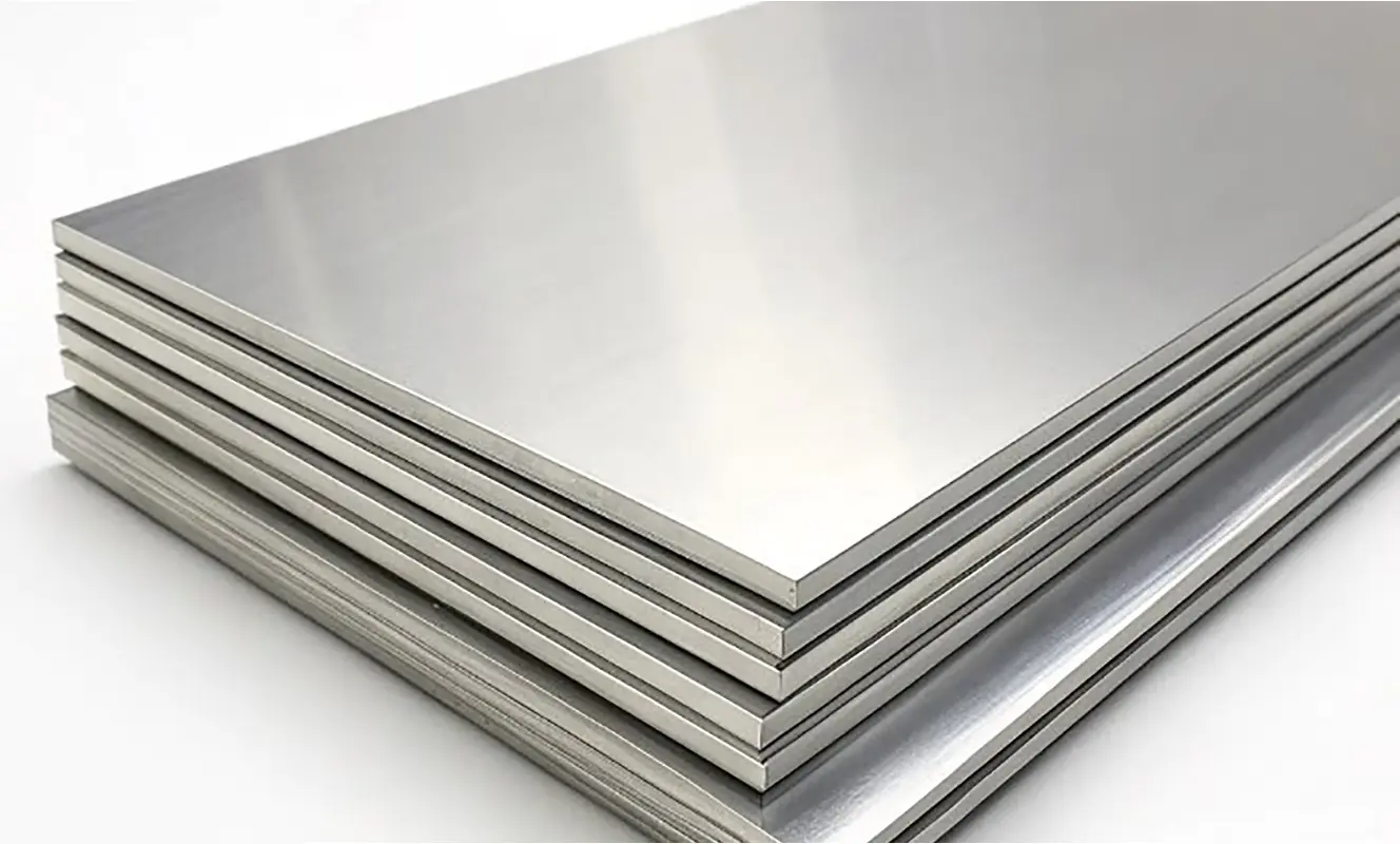 Stainless Steel Sheets for Fiber Laser Cutting Stainless steel sheets prepared for precision cutting with a fiber laser cutting machine, suitable for various industrial and custom metal fabrication applications.