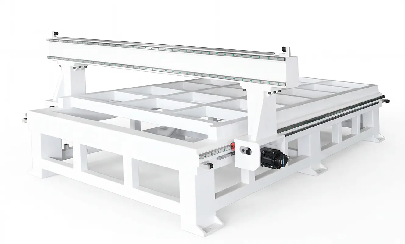 Heavy-duty machine frame structure