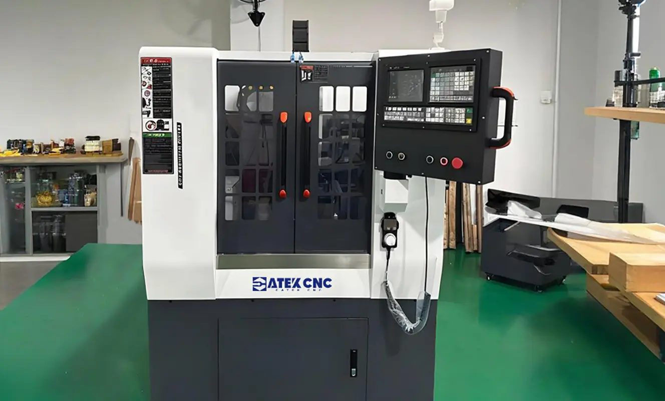 CNC Metal Milling Machine Norwegian customers inspecting the CK-600D CNC metal milling machine at the CATEKCNC factory.