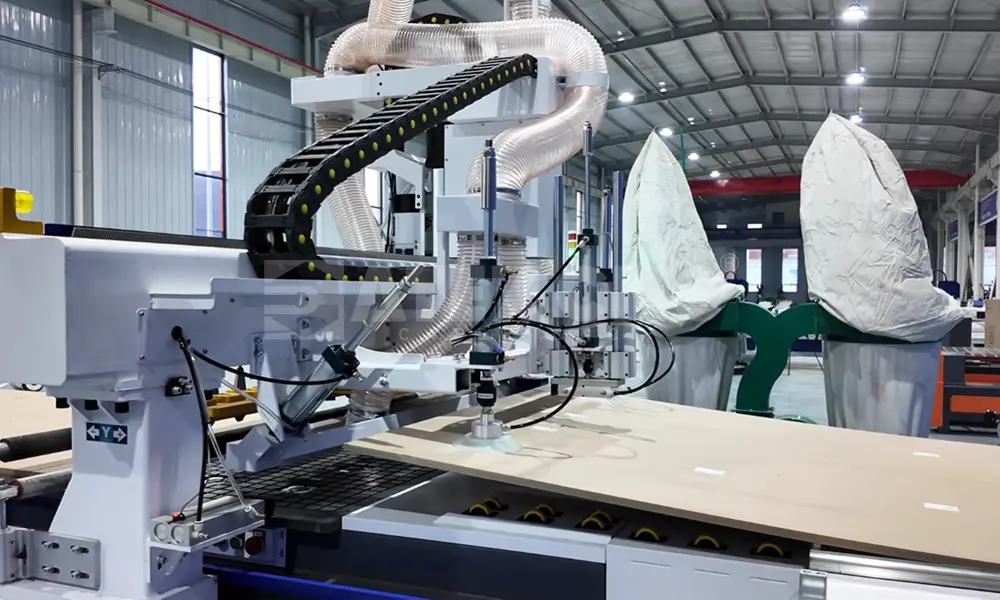 4x9 Linear ATC CNC Router Automatic Loading and Unloading