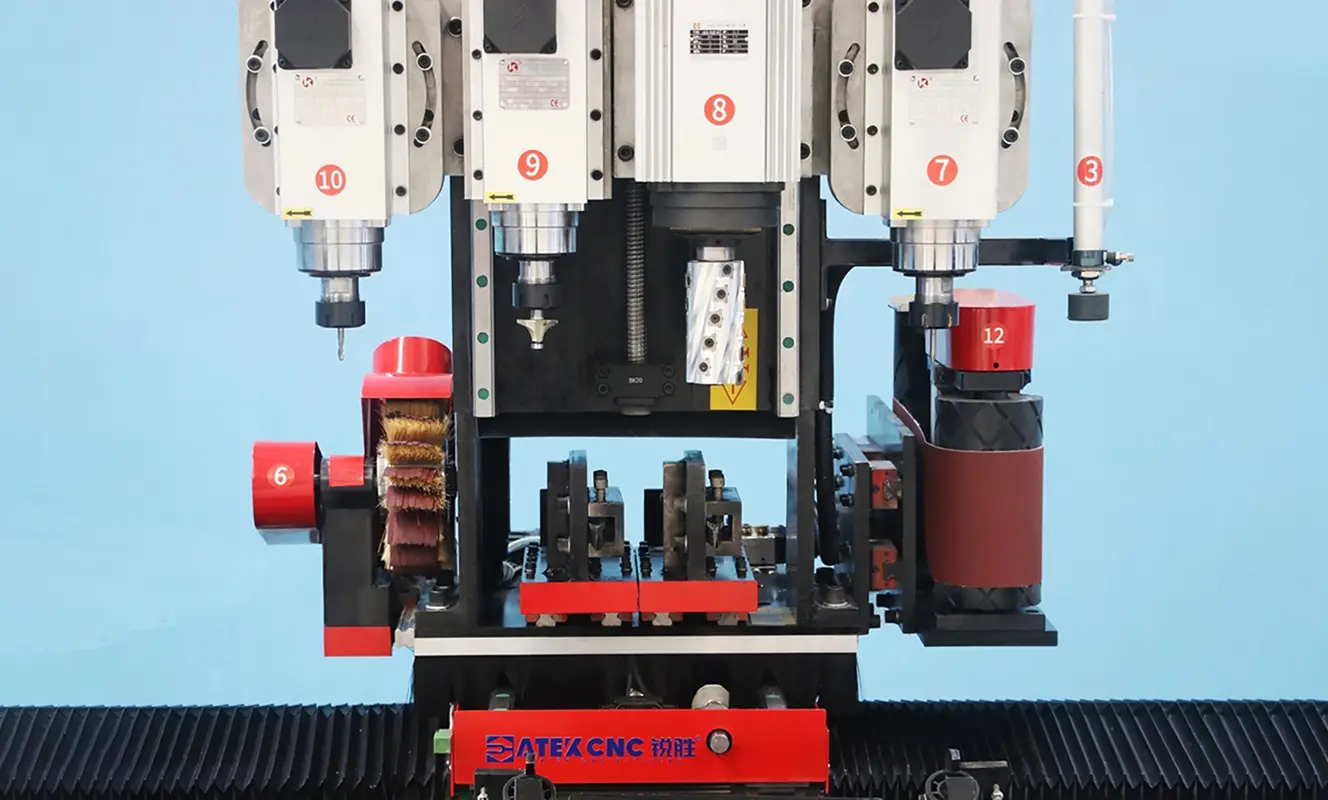 7T CNC wood lathe functional area