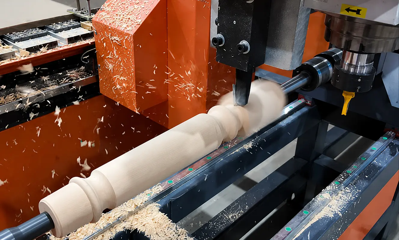 4-axis router machine processes samples