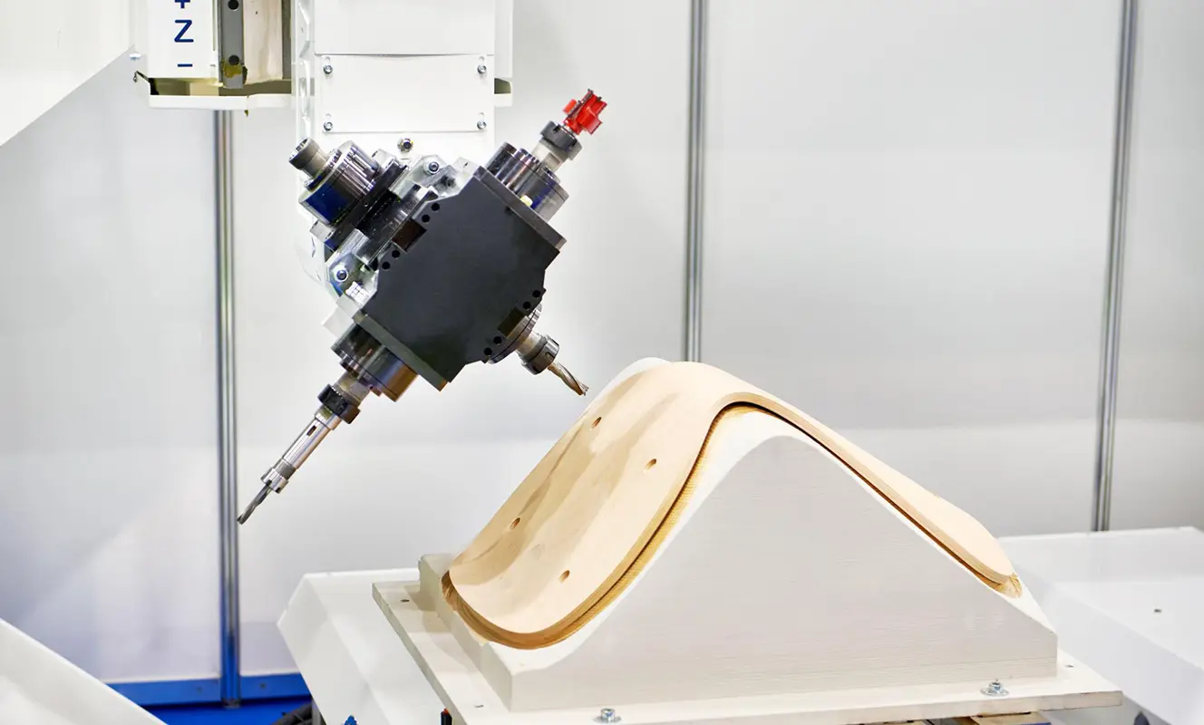 CNC Chair Component Processing CNC woodworking machine processing wooden chair components with precision, suitable for efficient chair and furniture manufacturing.