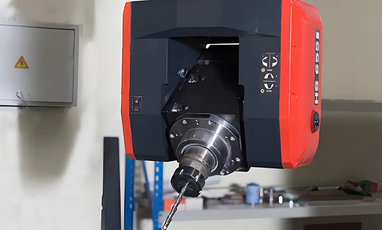 5 Axis CNC Router Head 5 axis CNC router head designed for multi-angle machining of complex wooden furniture components, supporting precise cutting, carving, milling, and shaping.