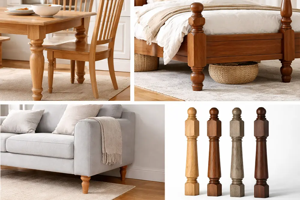 CNC wood lathe Mass Production of Wooden Parts