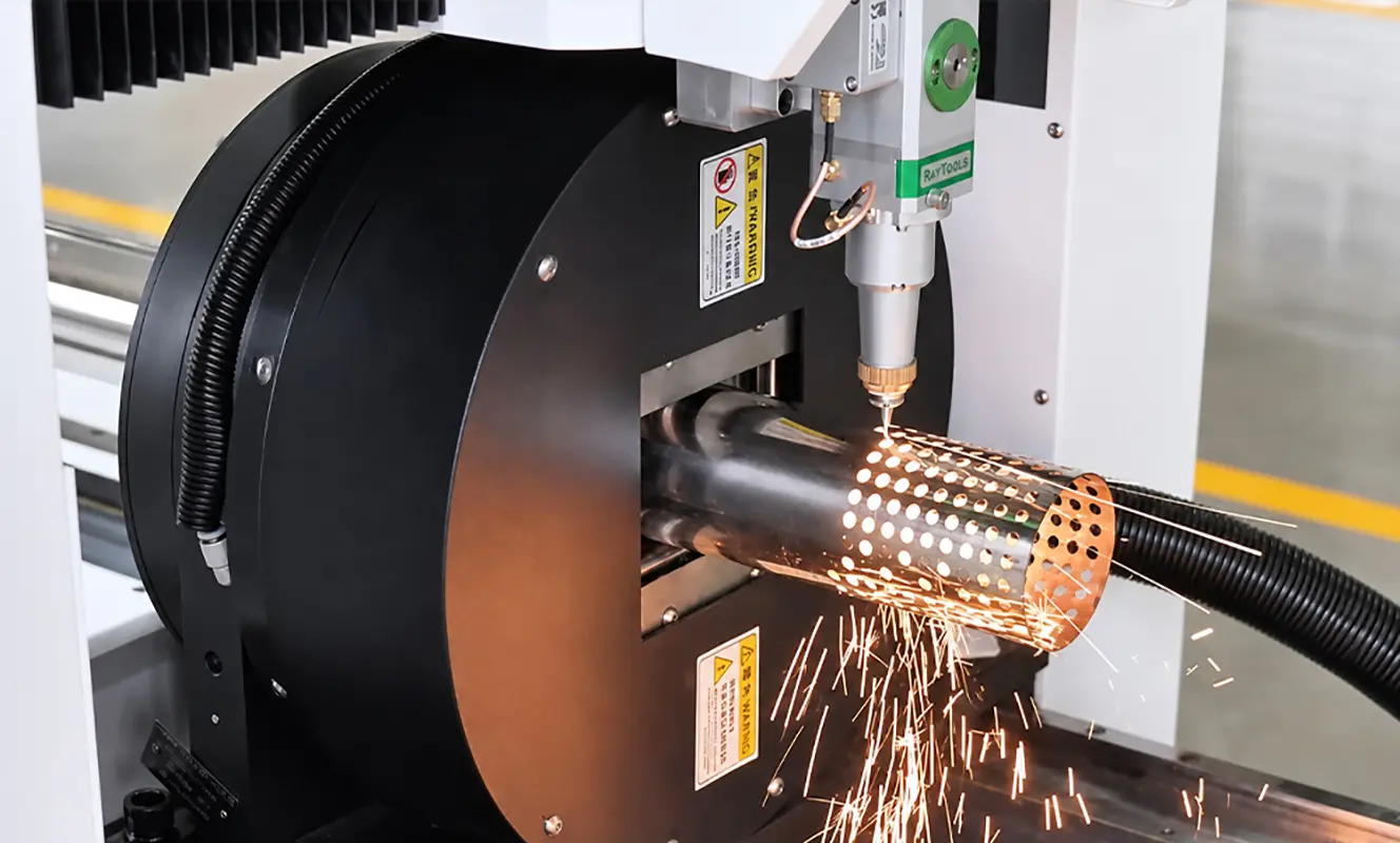 Fiber Laser Tube Cutting Machine for Metal Pipes Fiber laser tube cutting machine designed for precise and efficient cutting of metal pipes, tubes, and profiles in various shapes and sizes.