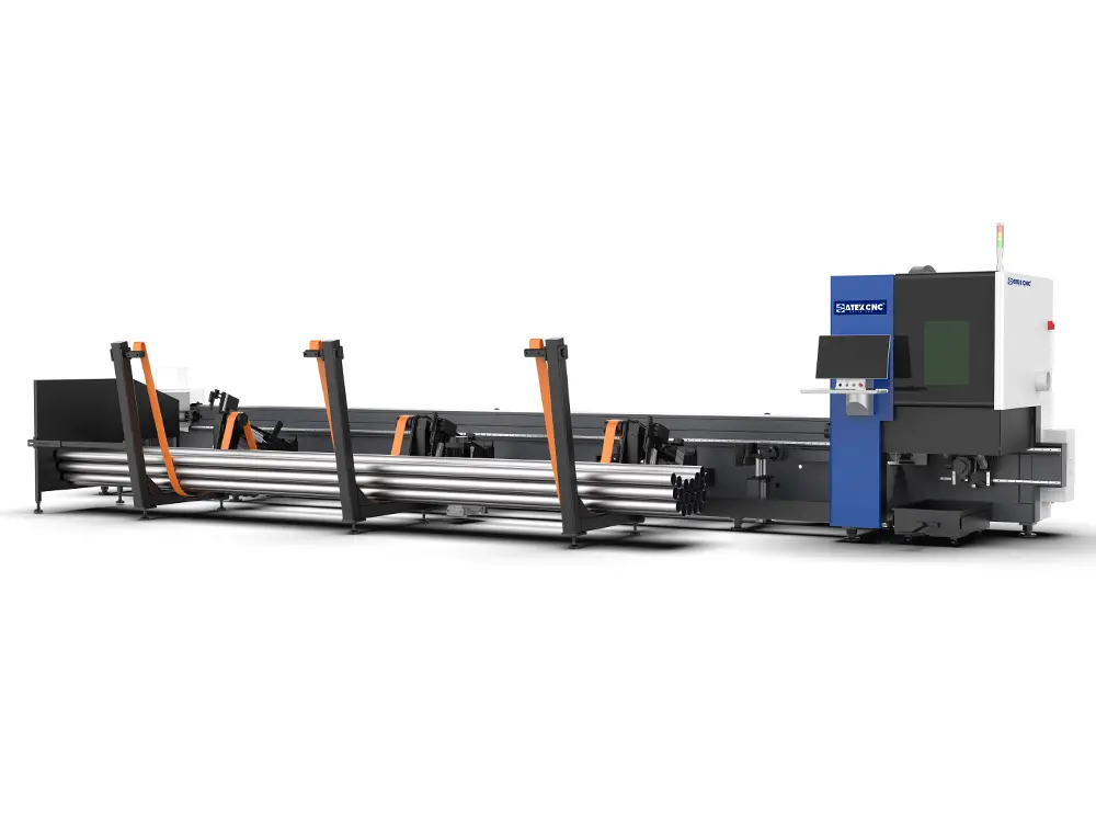 High-speed fiber laser tube cutting machine with automatic loading & unloading