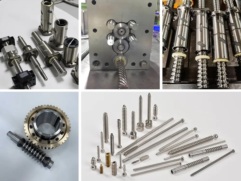 The CNC thread whirling machines can machine a wide range of metal screws, worm shafts, lead screws, and other threaded components. The CNC thread whirling machines can machine a wide range of metal screws, worm shafts, lead screws, and other threaded components.