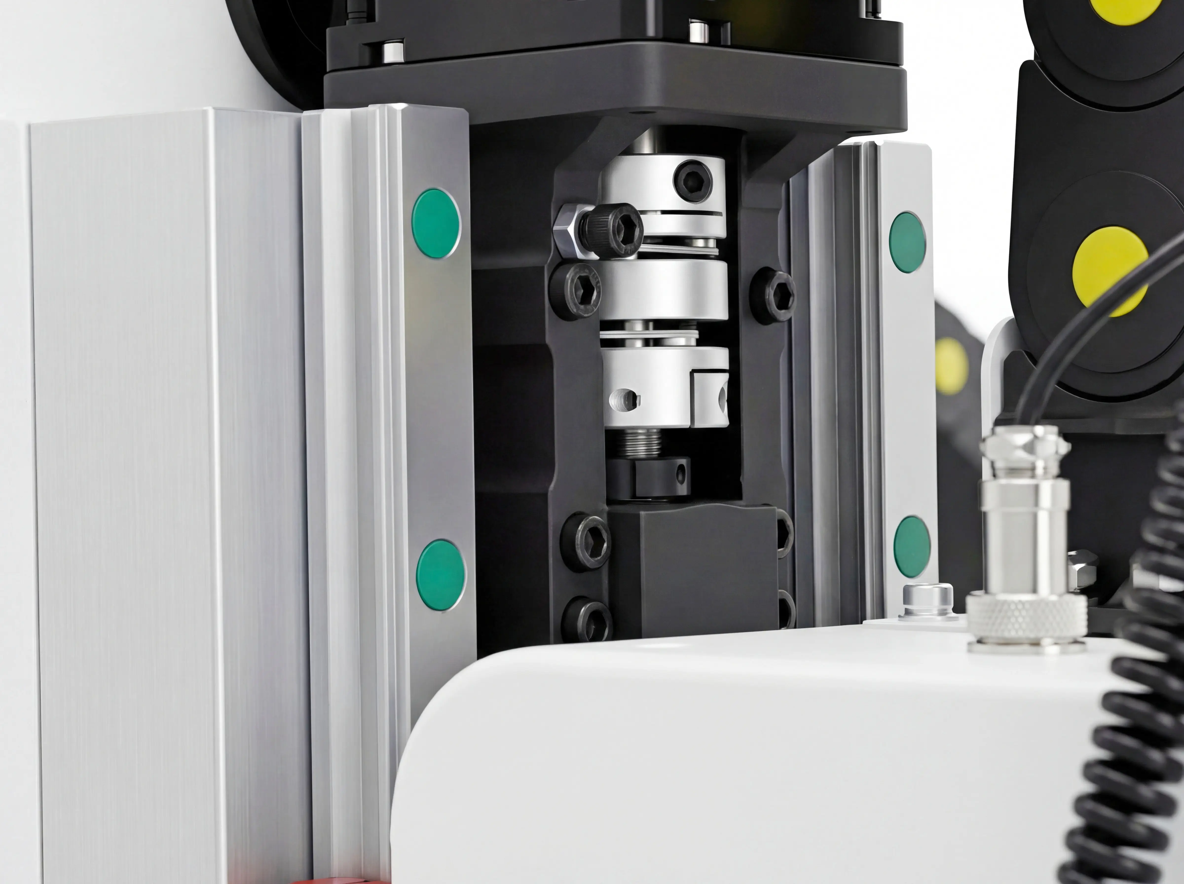 High-precision diaphragm coupling of Spire 1325 CNC router with flood cooling