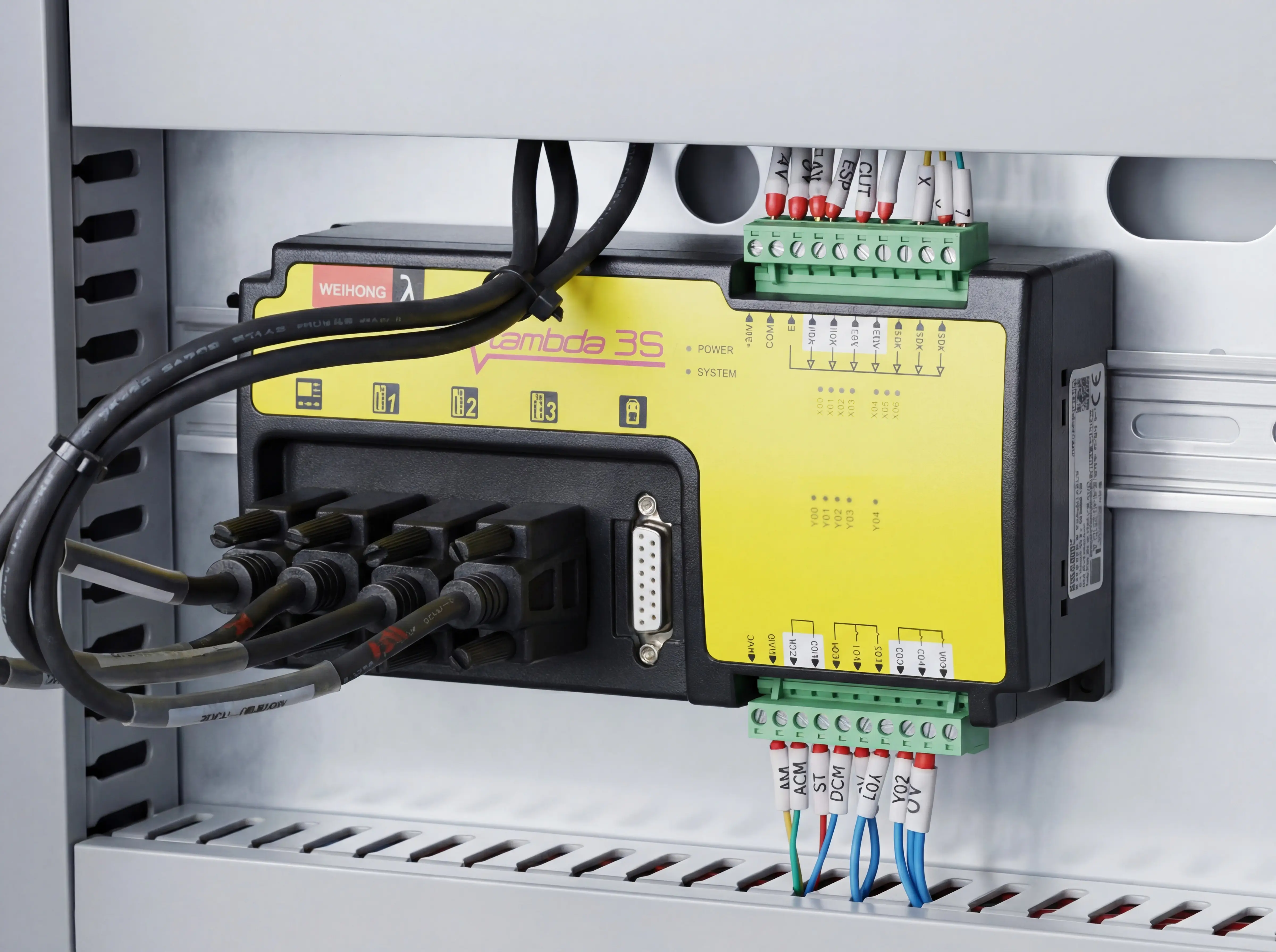 Weihong Lambda 3S slave controller for Spire 1325 CNC router with flood cooling