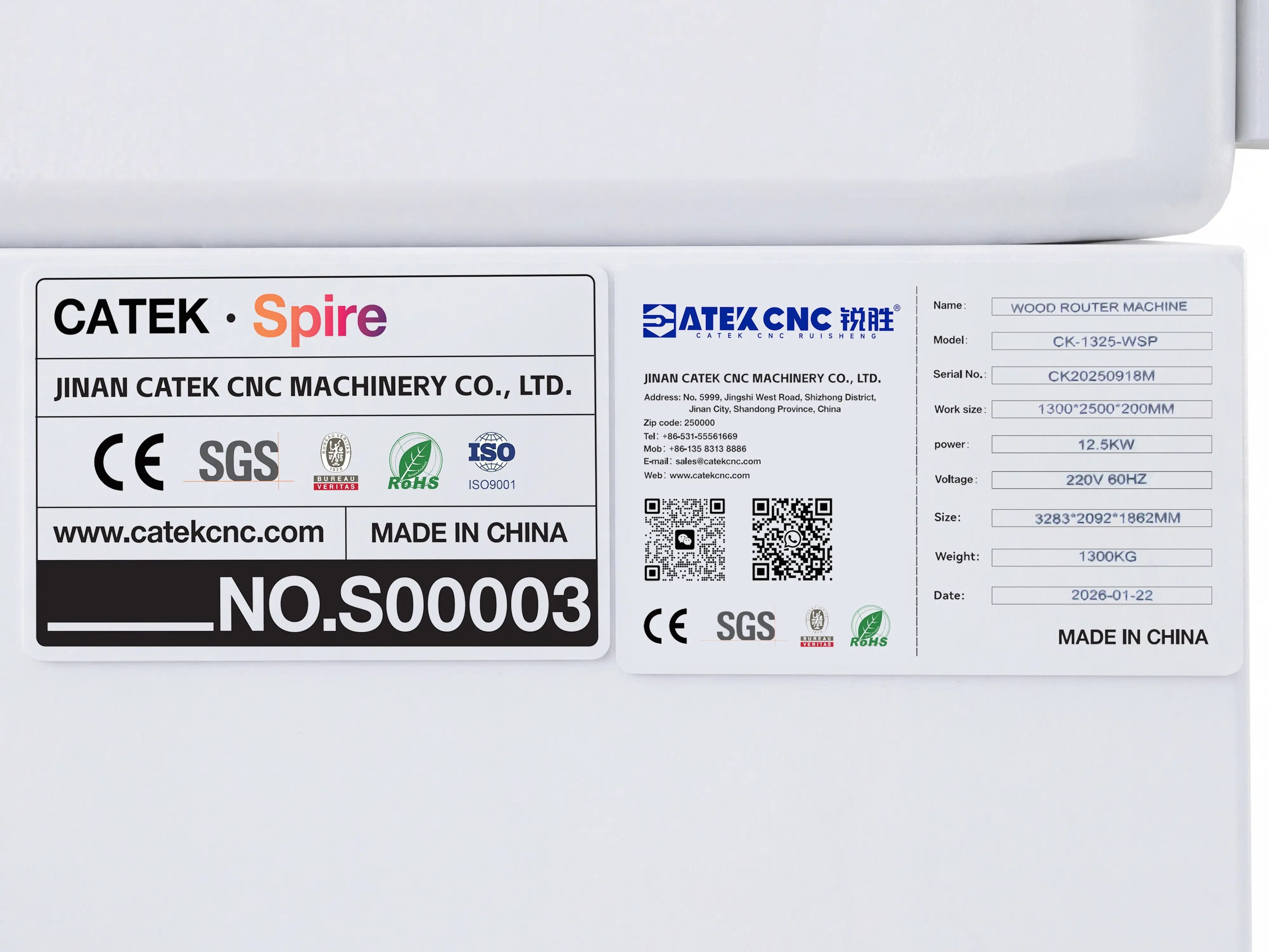 Spire series exclusive serial number of Spire 1325 CNC router with flood cooling