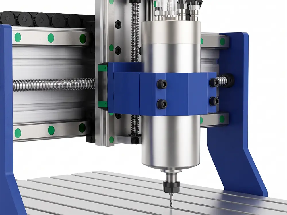 Desktop CNC Router 1.5kW Water-Cooled Spindle Desktop CNC router with 1.5kW water-cooled spindle for precision engraving, milling, and stable CNC machining