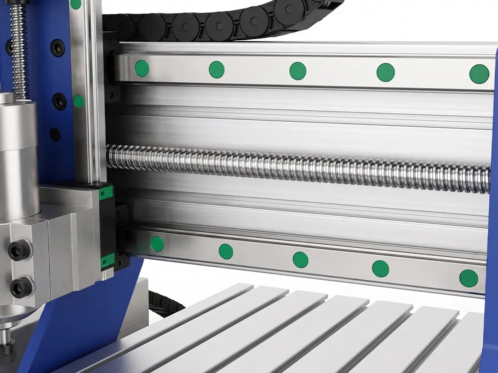 CNC Router Hiwin Linear Guide and TBI Ball Screw CNC router with Hiwin linear guide and TBI ball screw system for high precision, smooth movement, and stable machining performance