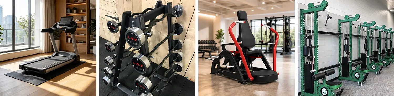 Applications of the fiber laser sheet and tube cutting machines in the fitness equipment industry: treadmill frames, dumbbell racks, sit-up benches, lat pulldown machines, etc. Applications of the fiber laser sheet and tube cutting machines in the fitness equipment industry: treadmill frames, dumbbell racks, sit-up benches, lat pulldown machines, etc.
