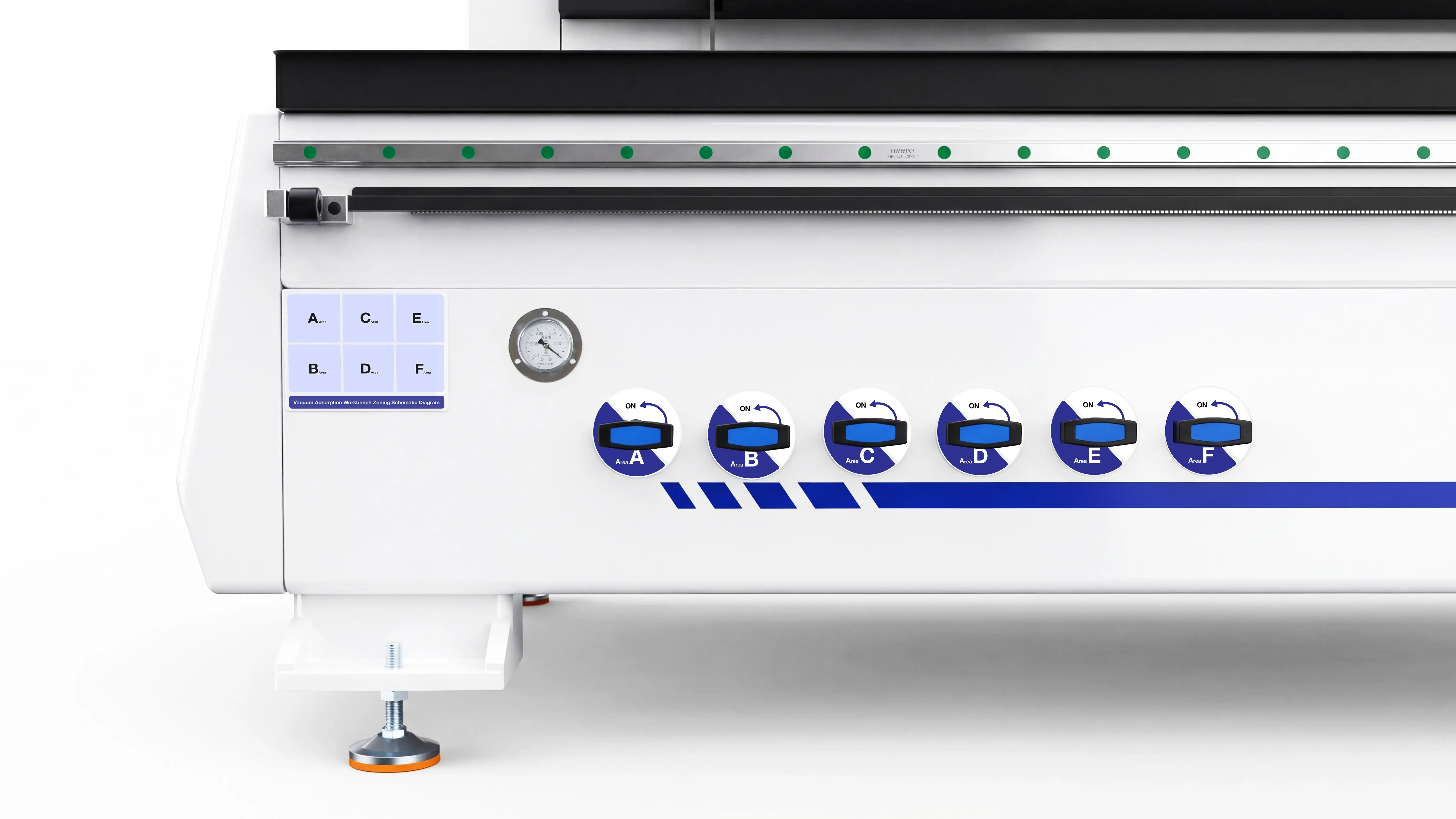 Vacuum zone control switches for Spire 2130 linear ATC CNC wood router