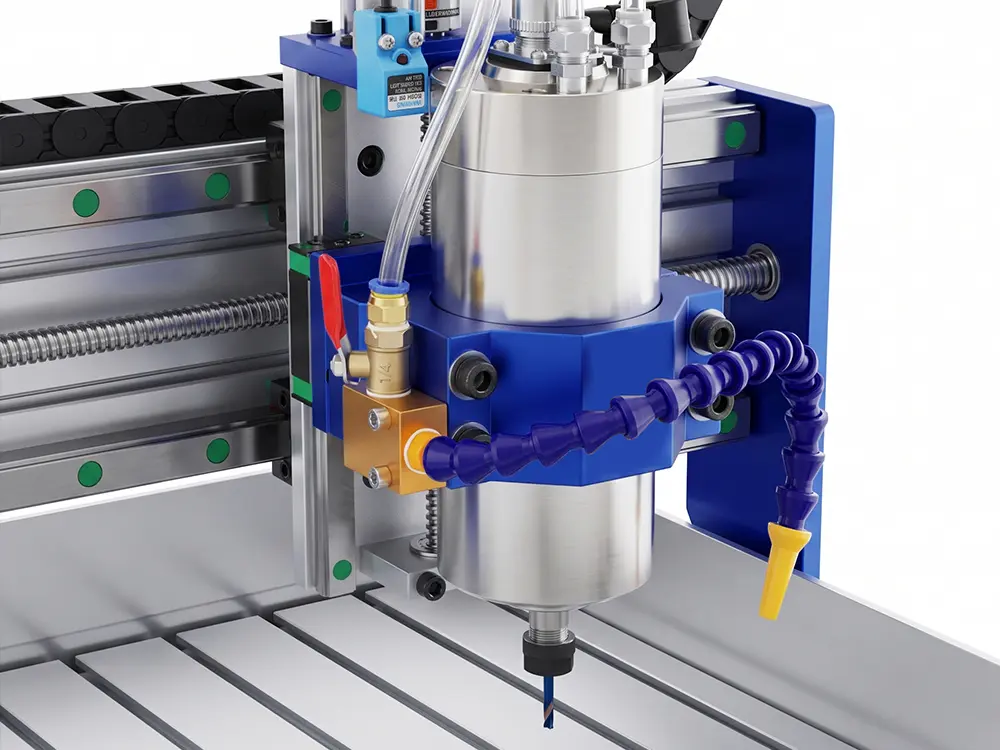 High-Speed Variable Frequency Water-Cooled Spindle for 3040 CNC Router 1500W high-speed water-cooled spindle with variable frequency control for the 3040 CNC Router, providing stable performance for precision engraving, milling, and wet machining applications.