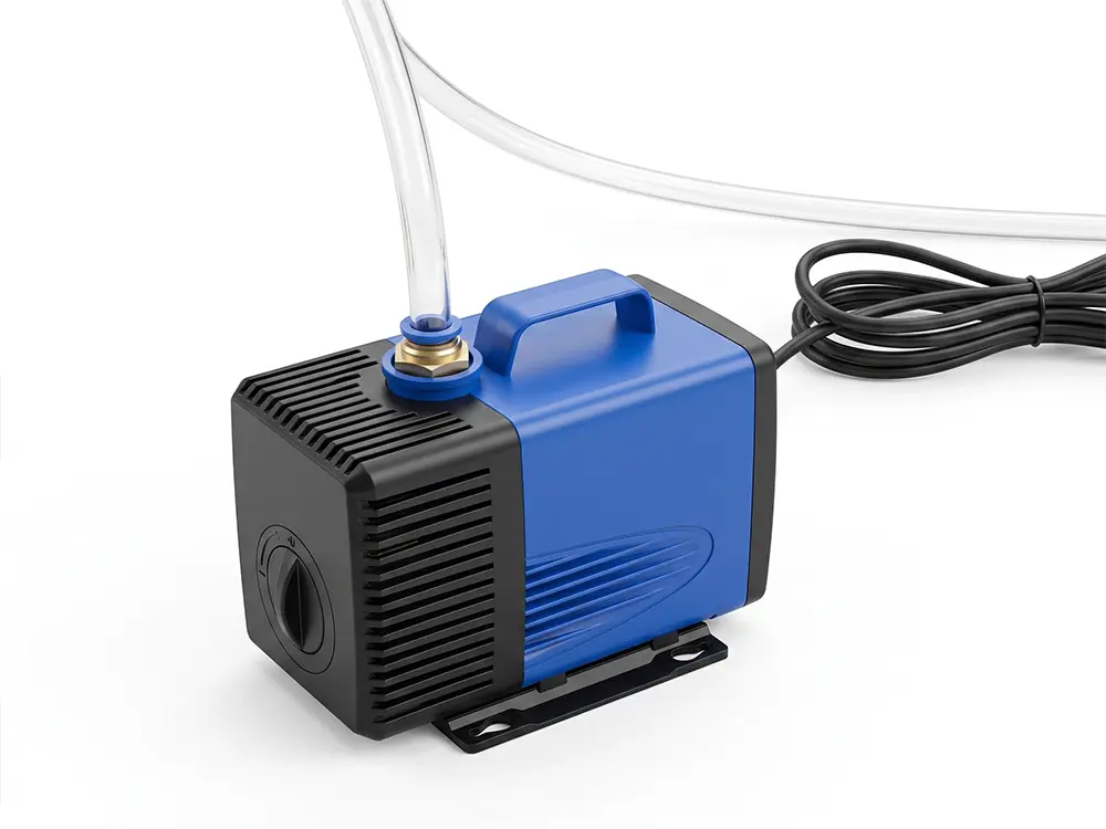 High-Efficiency Cooling Water Pump for 3040 CNC Router High-efficiency cooling water pump for the desktop CNC Router integrated water circulation system, providing continuous coolant flow to reduce cutting heat, control dust, and improve wet machining performance.