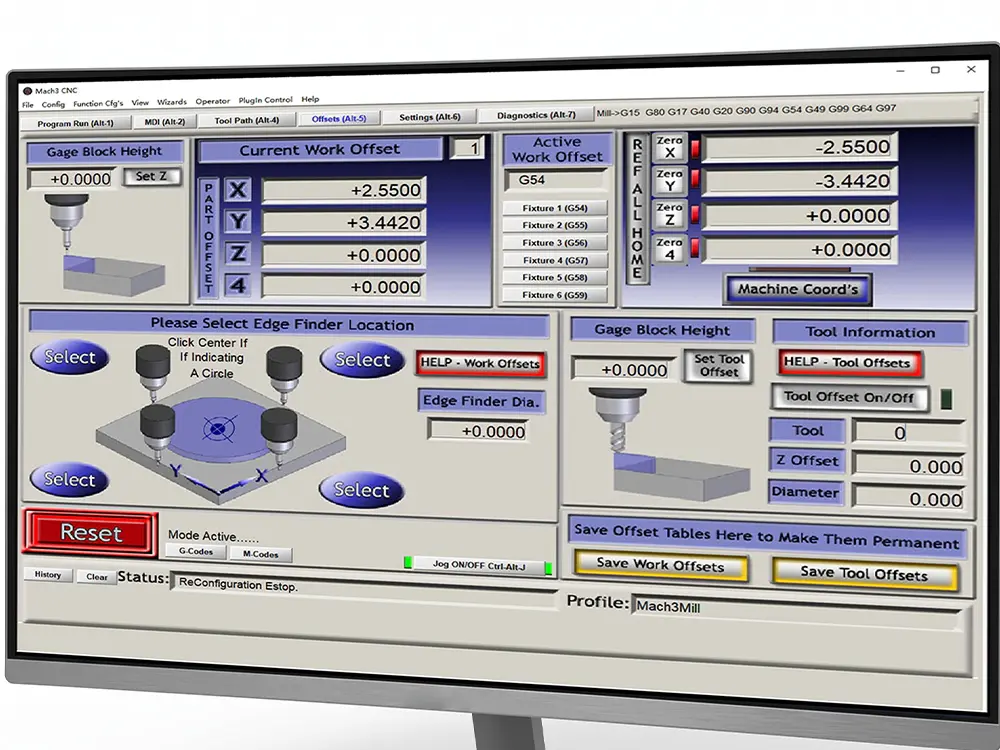 Entry Level CNC Router Mach3 CNC Control System Mach3 CNC control system for the Entry Level CNC Router, enabling precise machine operation, flexible parameter adjustment, and efficient control for engraving, milling, drilling, and precision machining applications.