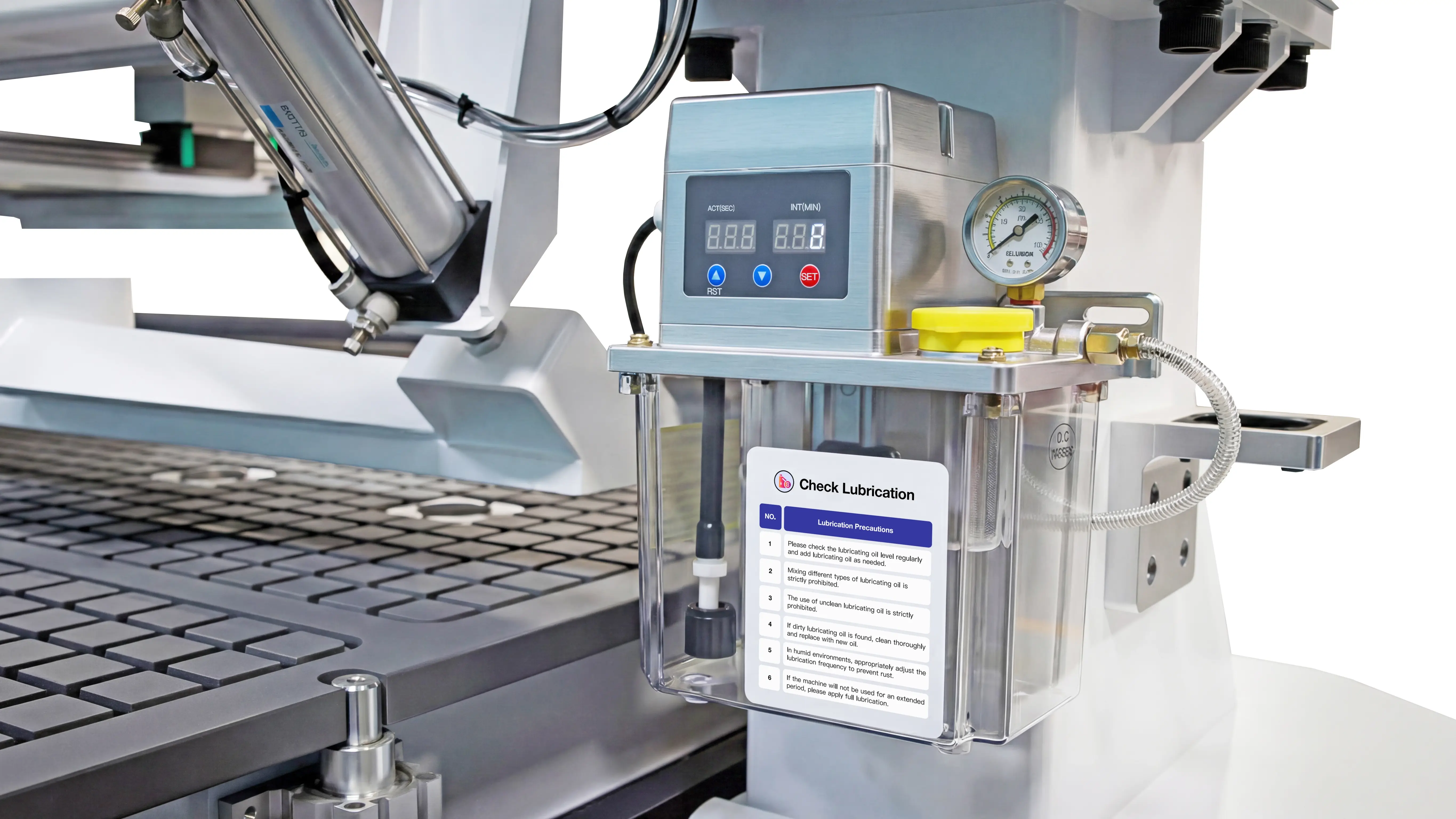 Electric lubricator for Spire 1325 linear ATC CNC wood router