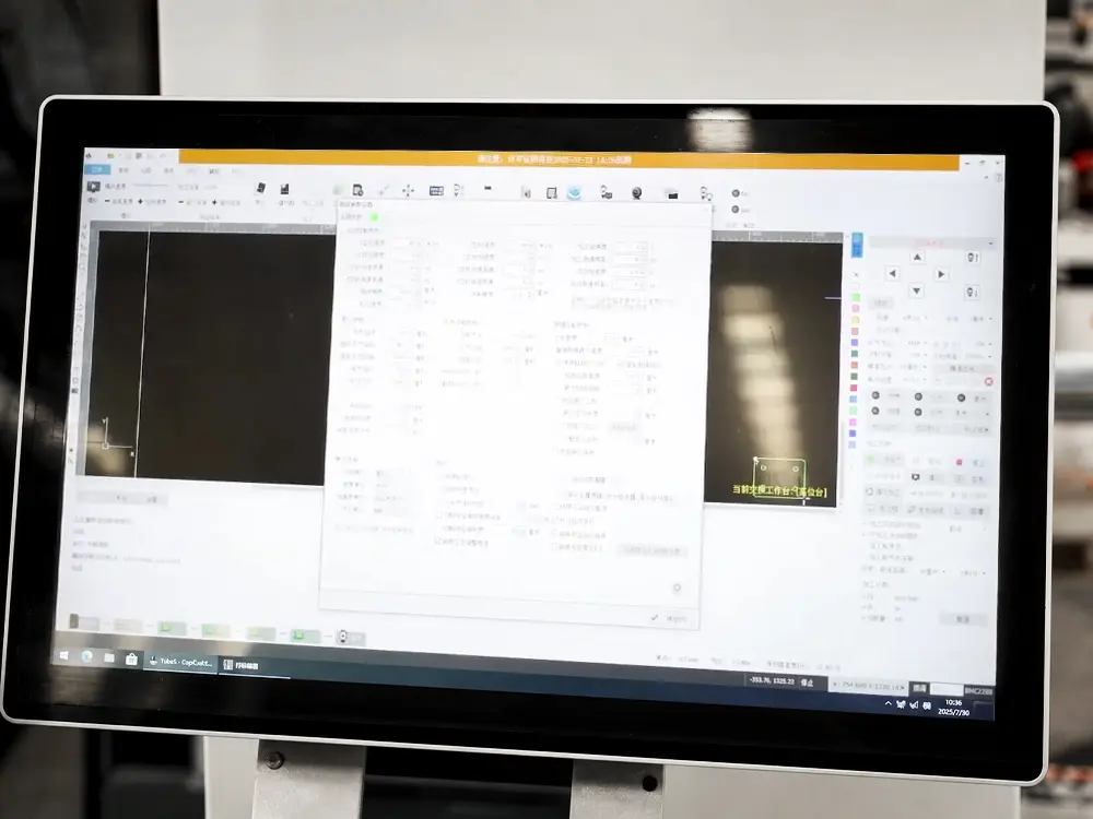 CypCutE software CypCutE software for the enclosed fiber laser sheet cutting machine with shuttle table