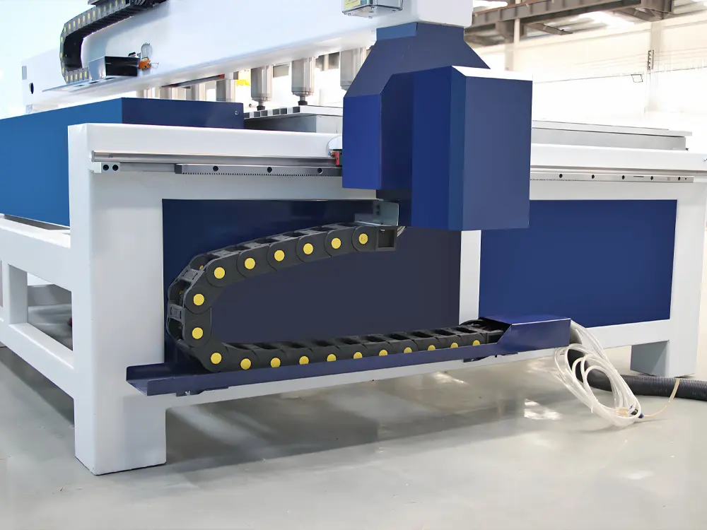 Reinforced cable carriers for CNC router