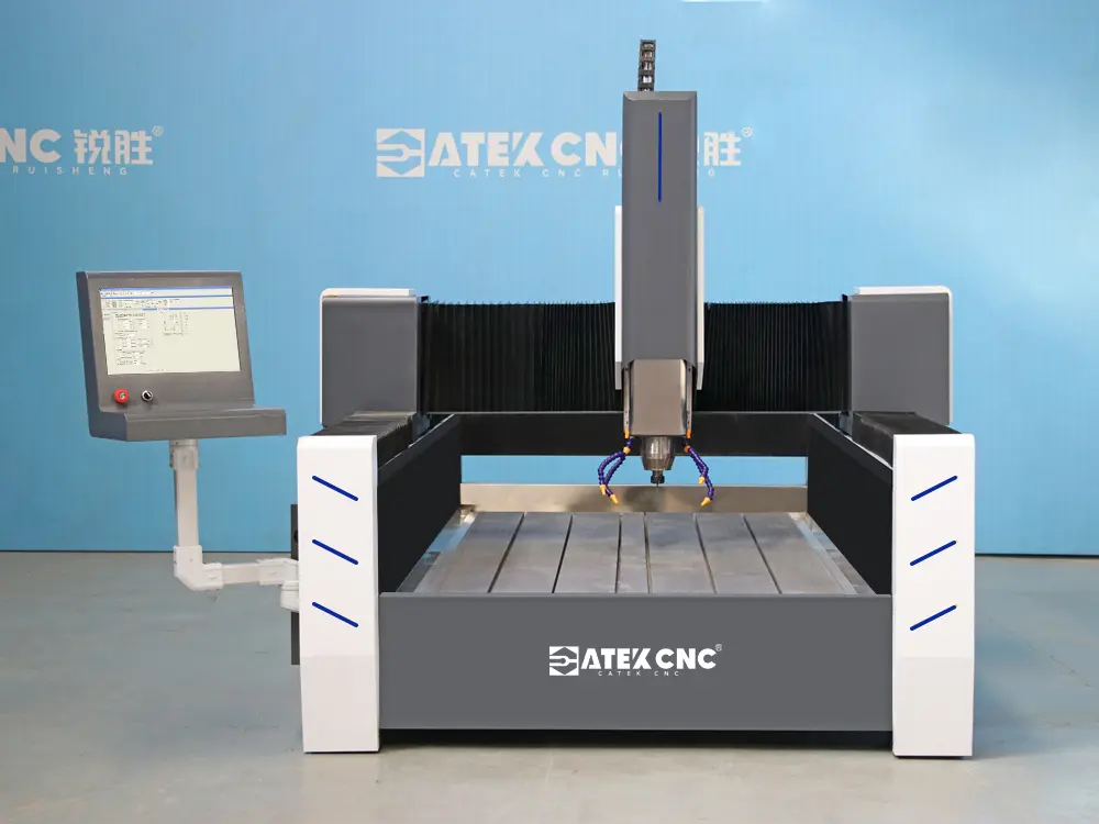 Front view of CNC stone router machine