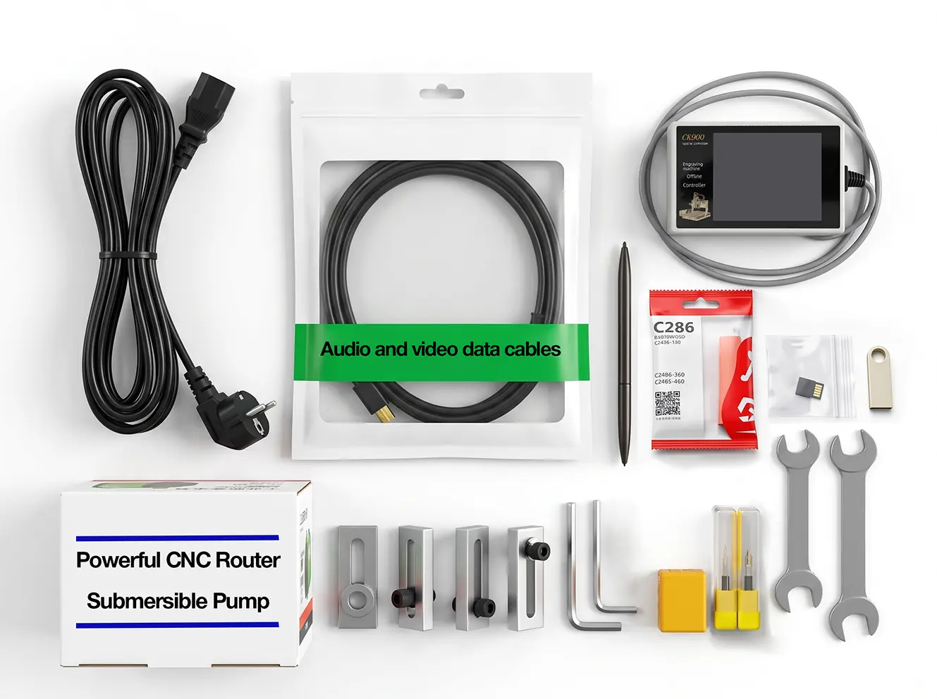 3040 CNC Router Standard Accessories Desktop CNC Router Standard Accessories
