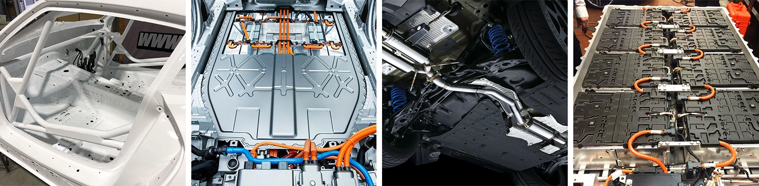 The all-in-one fiber laser cutting machine is widely applied in the automotive industry for manufacturing components such as vehicle chassis, exhaust pipes, automotive sheet metal parts, crash beams, cockpit structural frames, and EV battery brackets. The all-in-one fiber laser cutting machine is widely applied in the automotive industry for manufacturing components such as vehicle chassis, exhaust pipes, automotive sheet metal parts, crash beams, cockpit structural frames, and EV battery brackets.