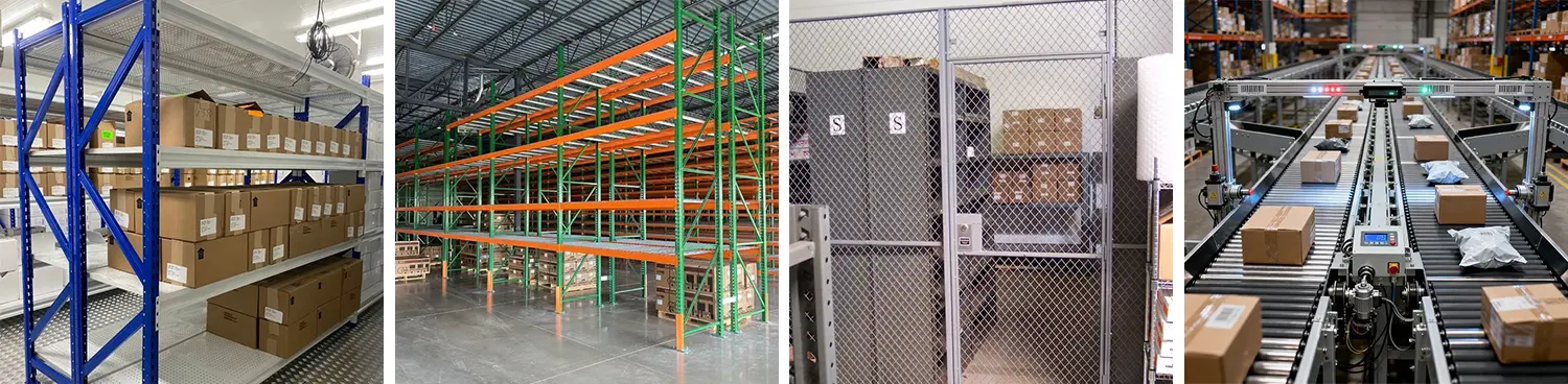 Applications of the 2-chuck fiber laser tube cutting machines in the warehousing industry: storage racks, warehouse cage frames, conveyor line frames, etc. Applications of the 2-chuck fiber laser tube cutting machines in the warehousing industry: storage racks, warehouse cage frames, conveyor line frames, etc.