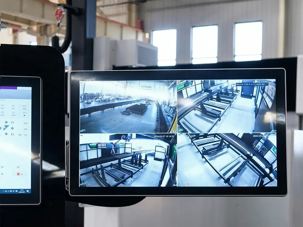 Dedicated monitoring display Dedicated monitoring display of the CK-13033-GRH large-scale all-in-one fiber laser cutting machine