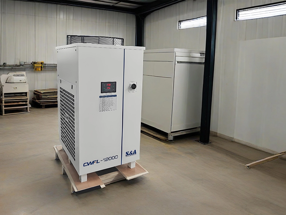 S&A 12,000W chiller for the 2040 enclosed fiber laser cutting machine with dual-shuttle table