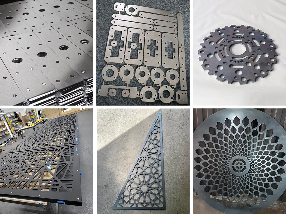 Example of cutting sheet metal using the 2040 enclosed fiber laser cutting machine with dual-shuttle table