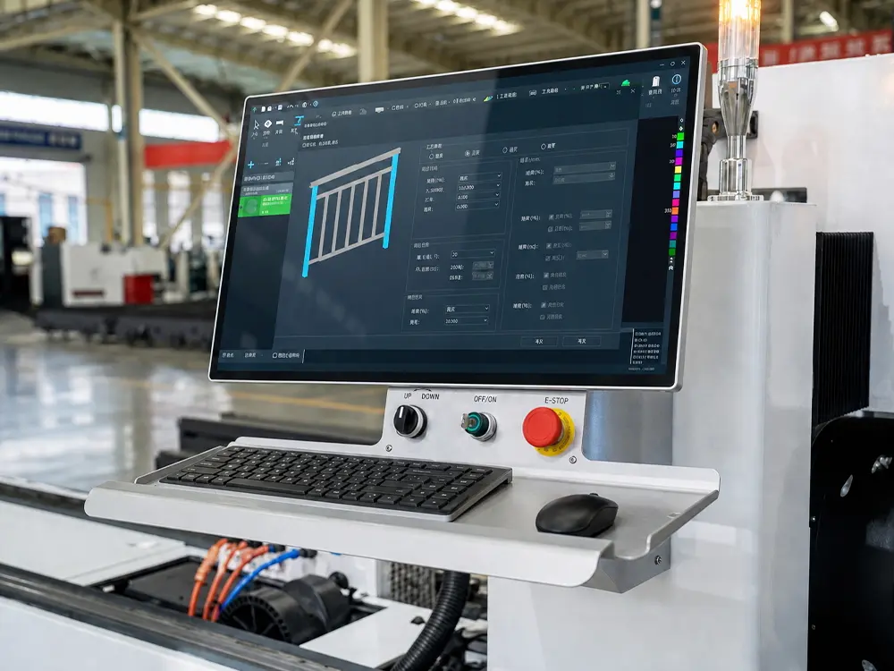 Weihong TU3100M-E system Weihong TU3100M-E system of the small affordable fiber laser tube cutting machine