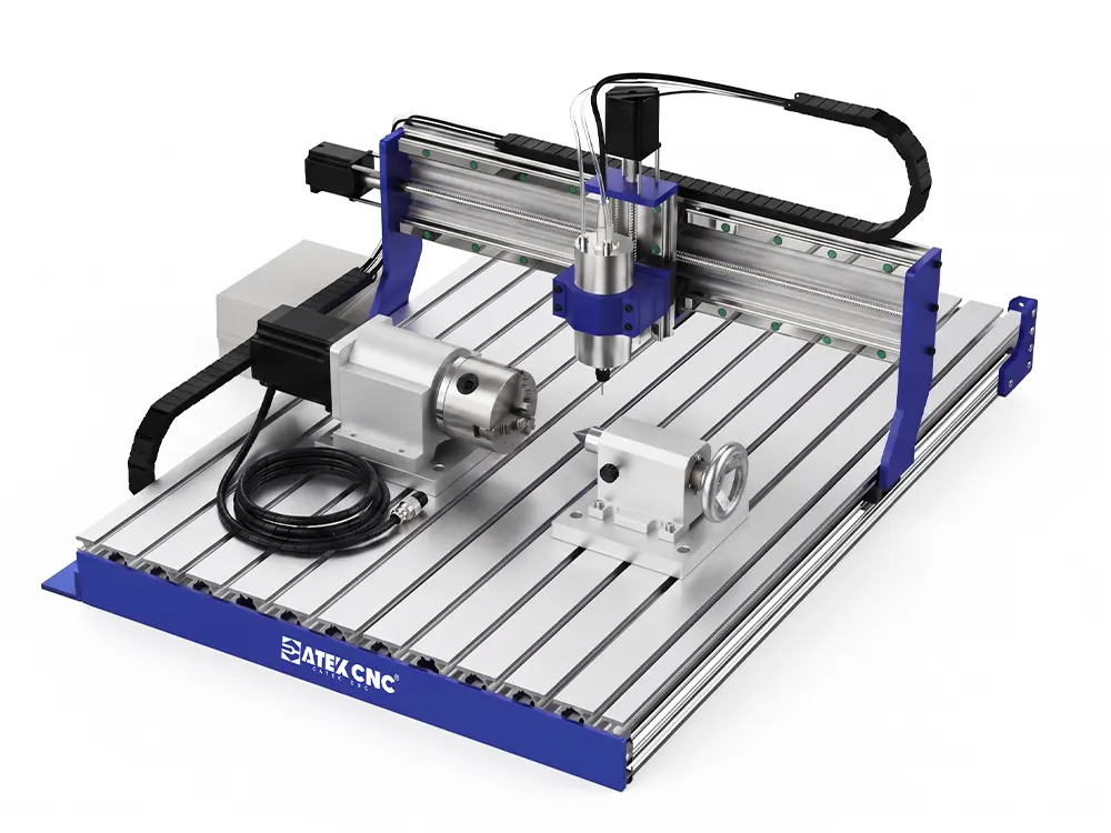 Rotary 4th Axis Rotary 4th axis attachment for a desktop CNC router enabling cylindrical engraving and machining