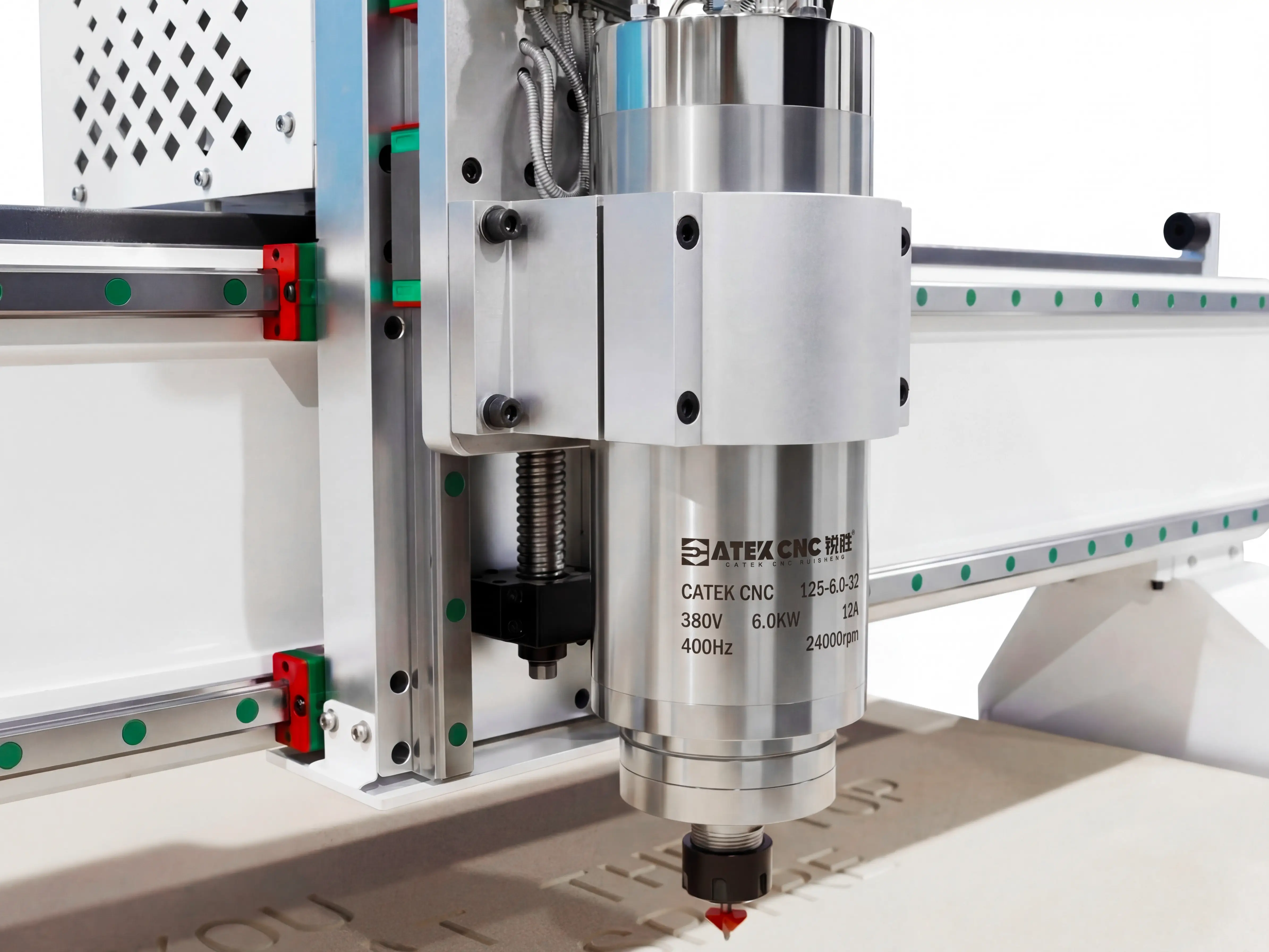 CATEKCNC self-developed 6KW high-speed water-cooled spindle of Spire 1520 CNC router
