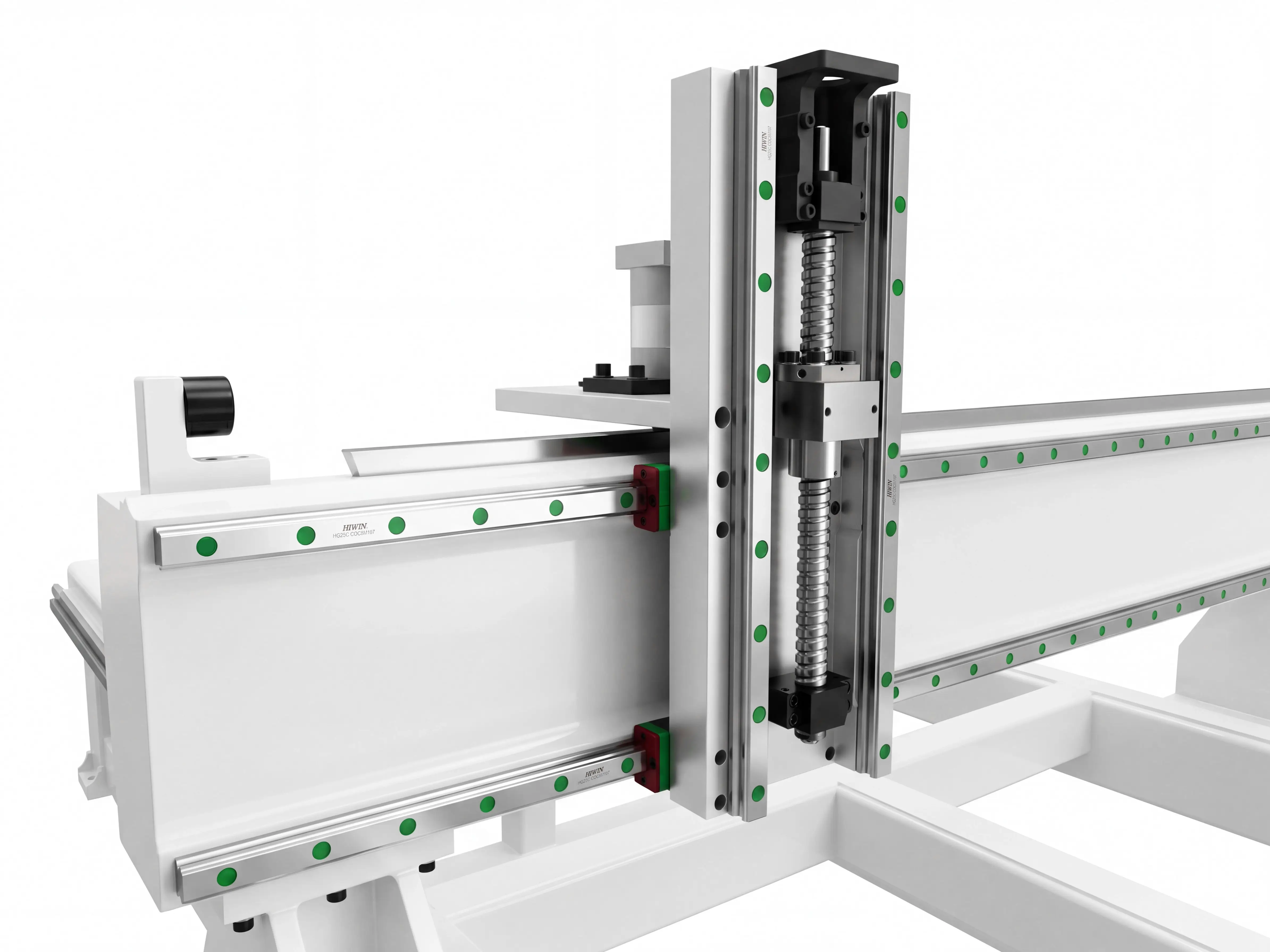 Anodized aluminum z-axis mounting plate of Spire 1520 CNC router