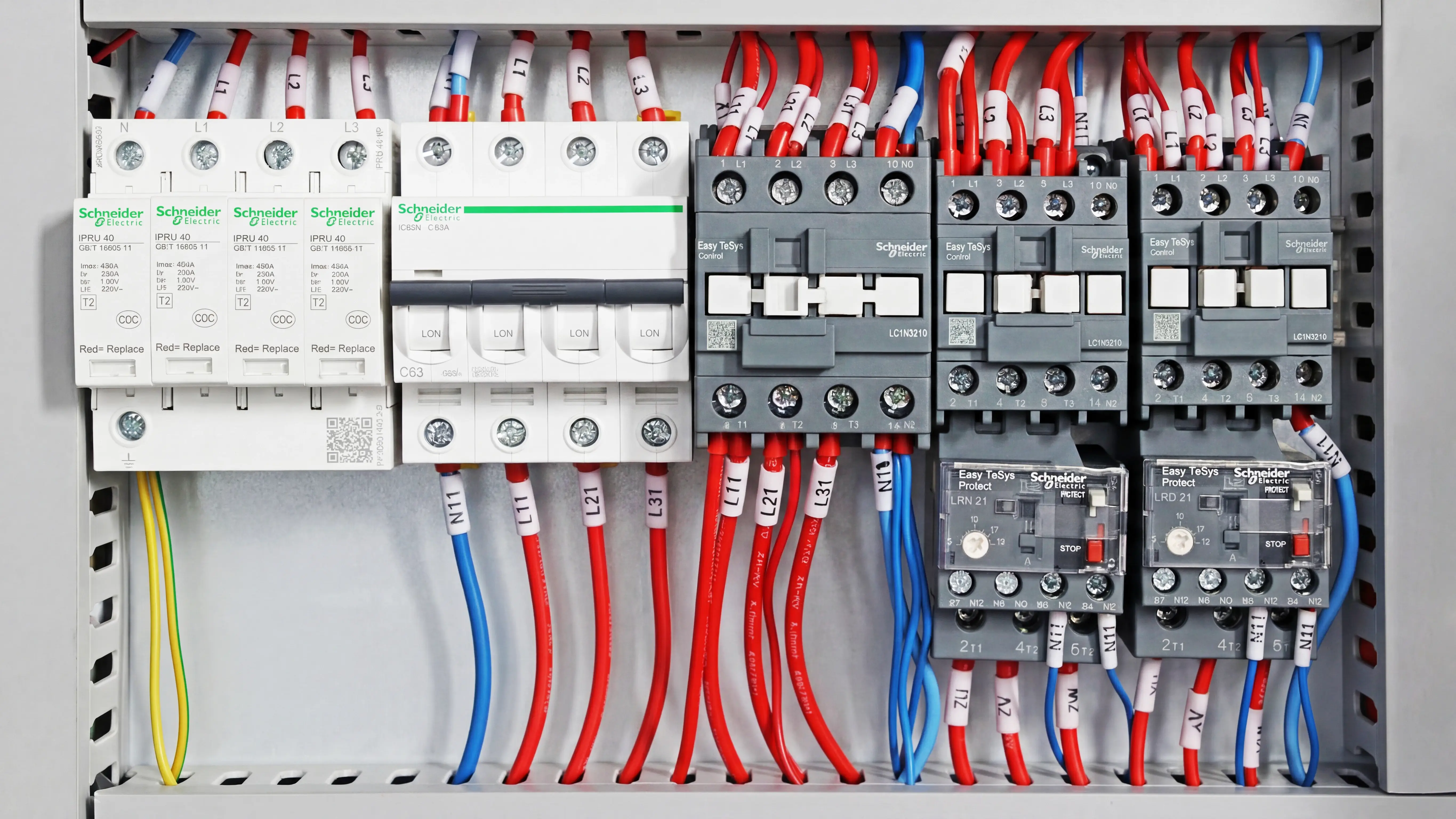 Schneider electrical components of Spire 1520 CNC router