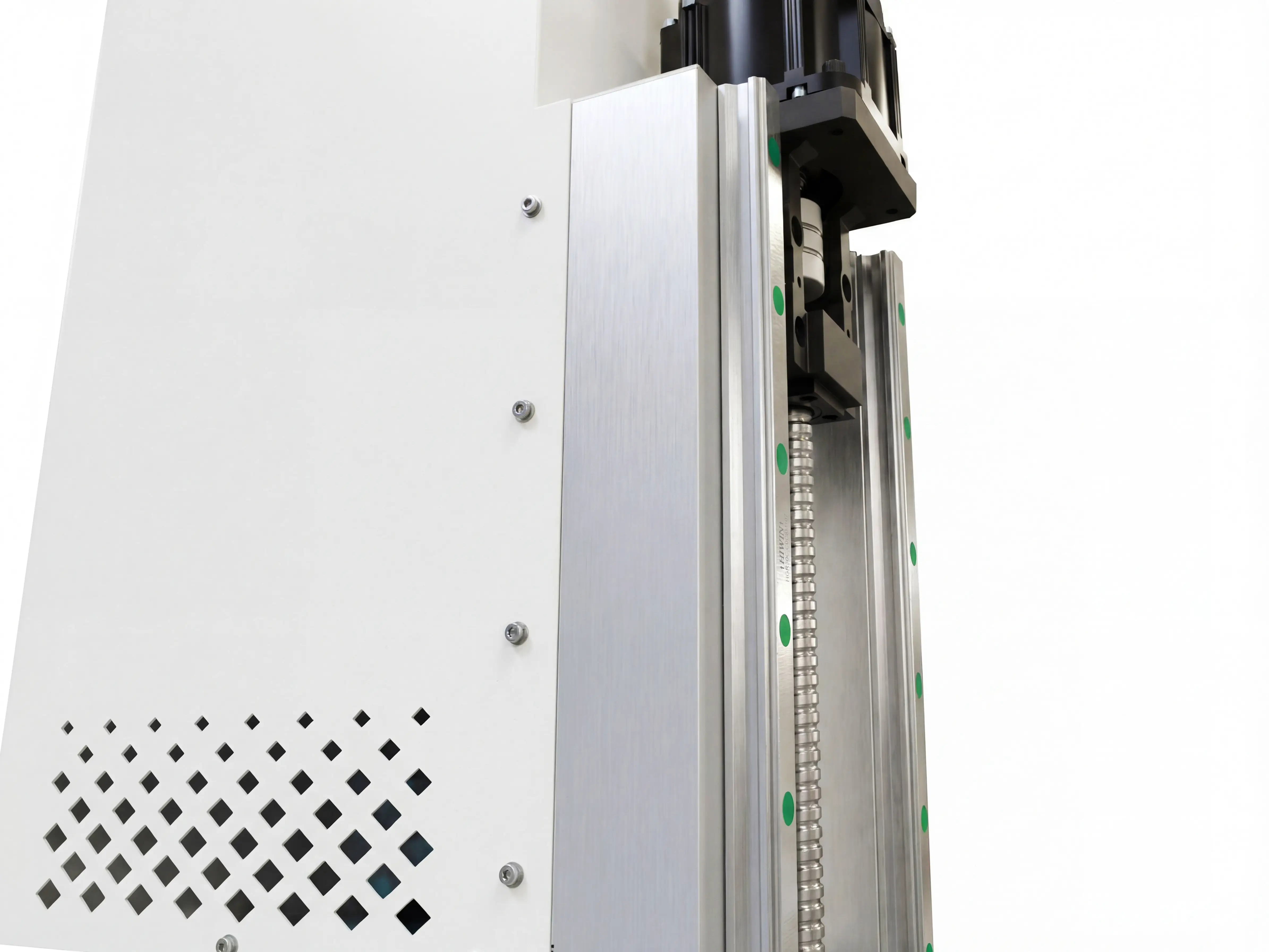 Anodized aluminum z-axis mounting plate of Spire 2130 ATC CNC router