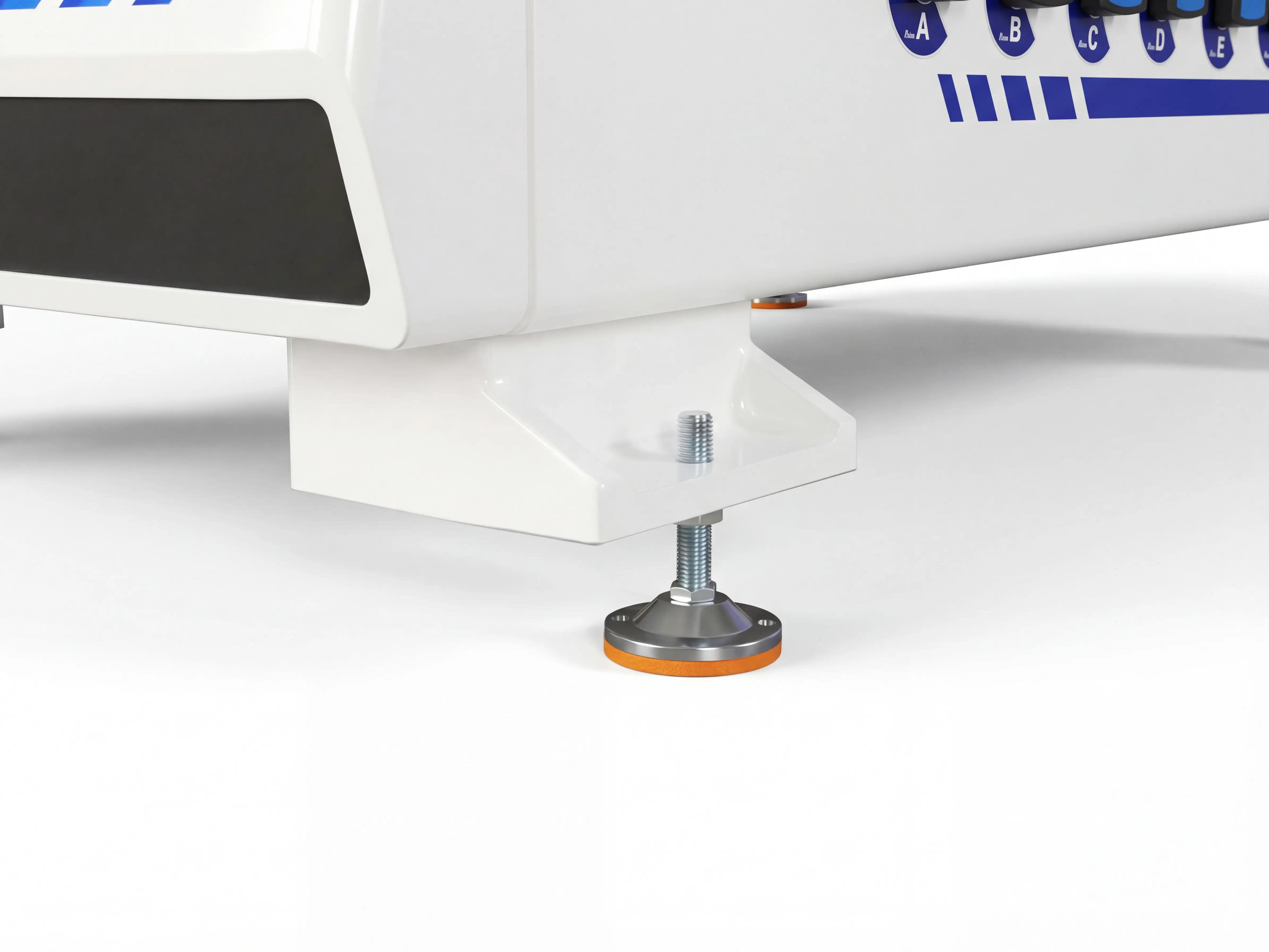 Adjustable leveling feet for Spire 2130 ATC CNC router