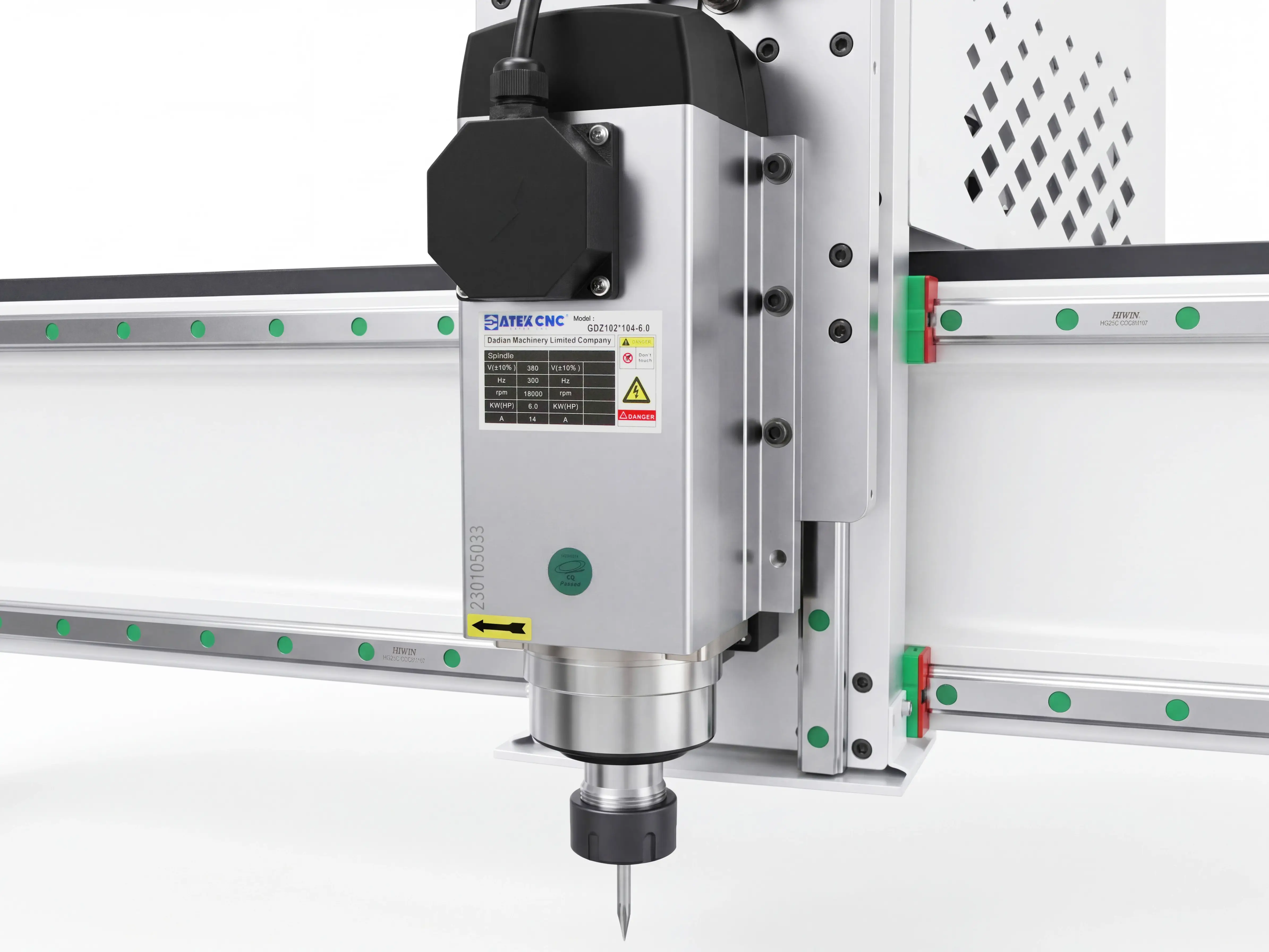 CATEKCNC self-developed 6KW high-speed air-cooled spindle of Spire 1325 CNC router