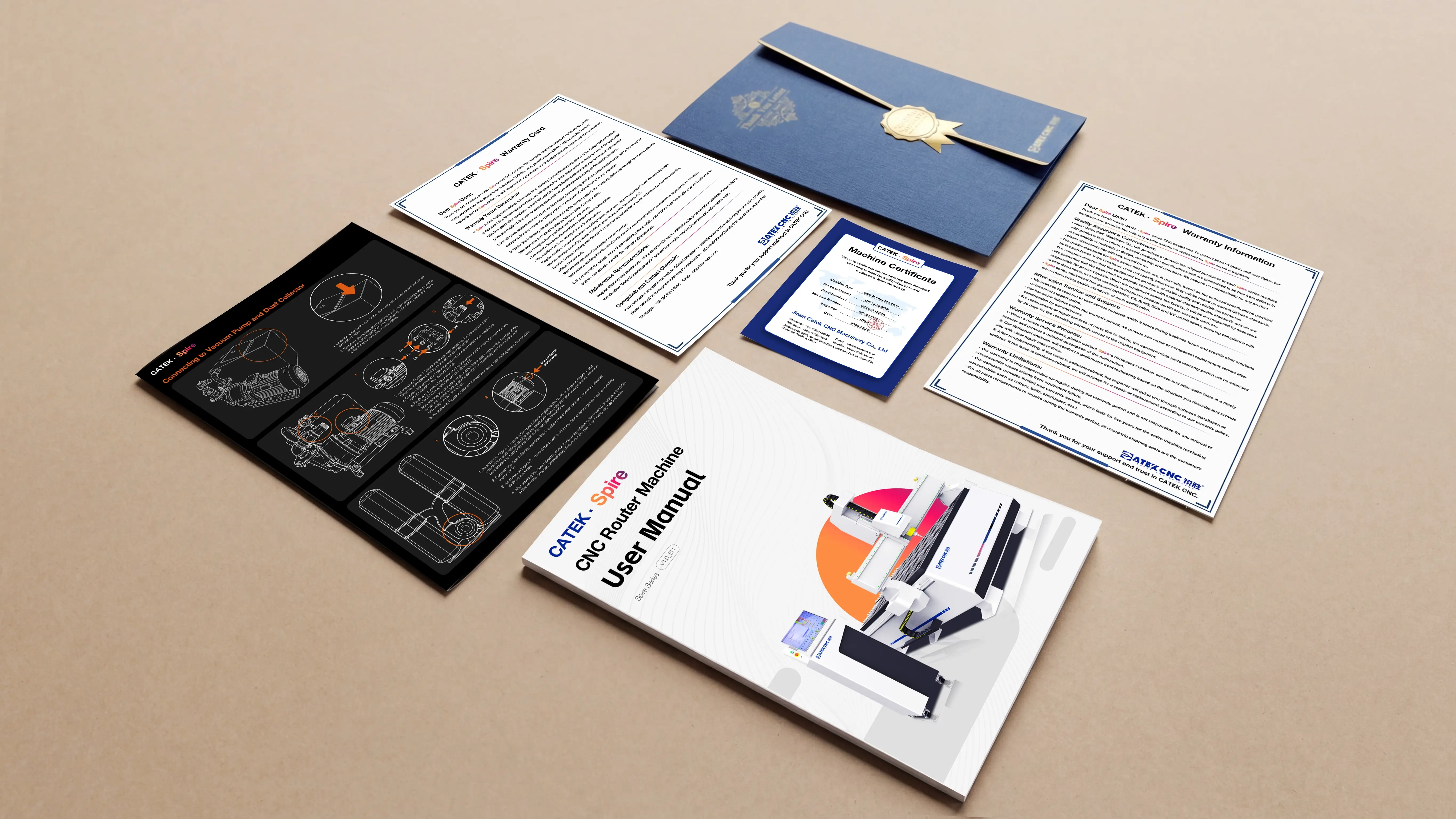 Complete documentation kit for Spire 1325 CNC router