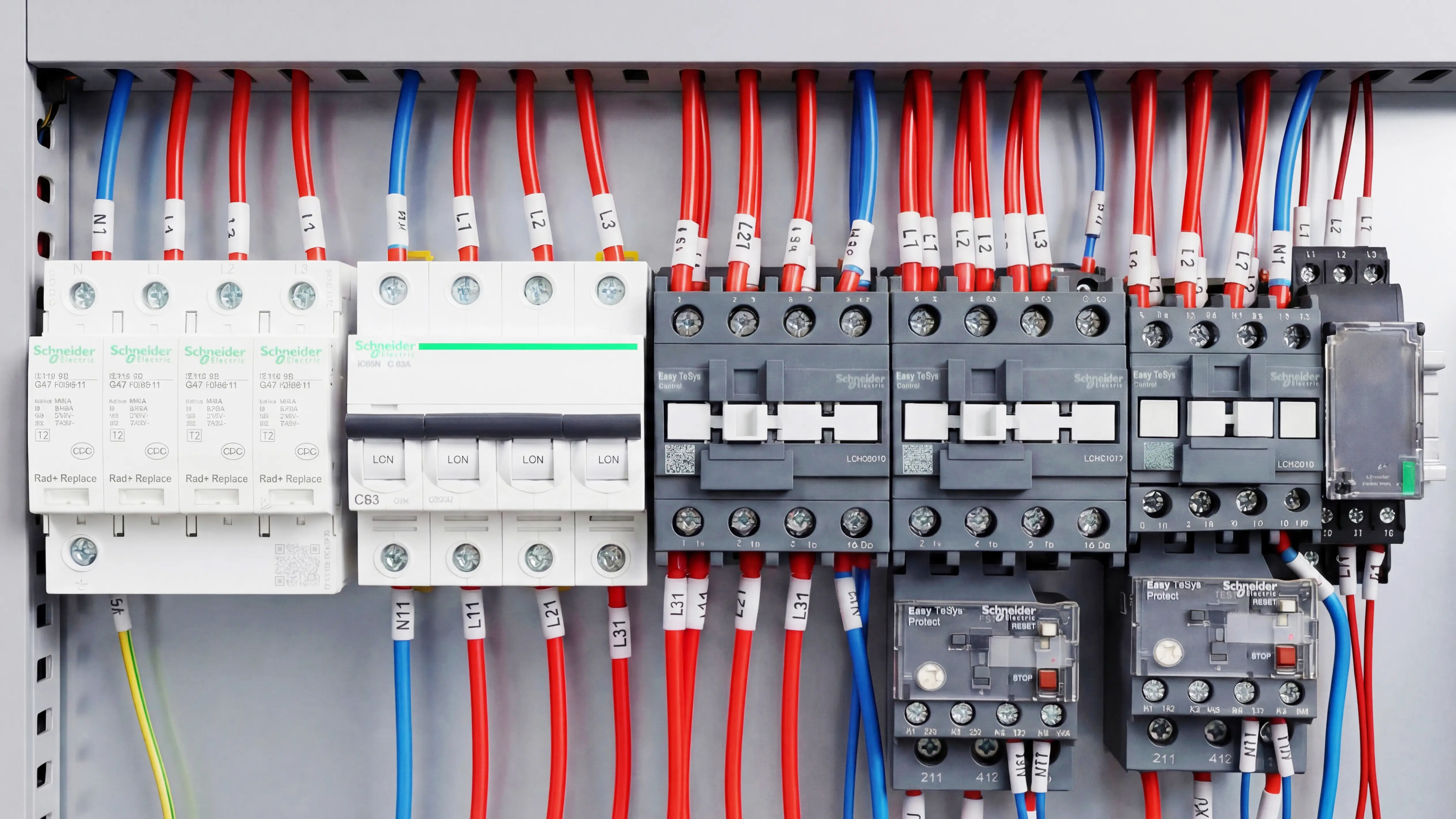 Schneider electrical components of Spire 1325 CNC router