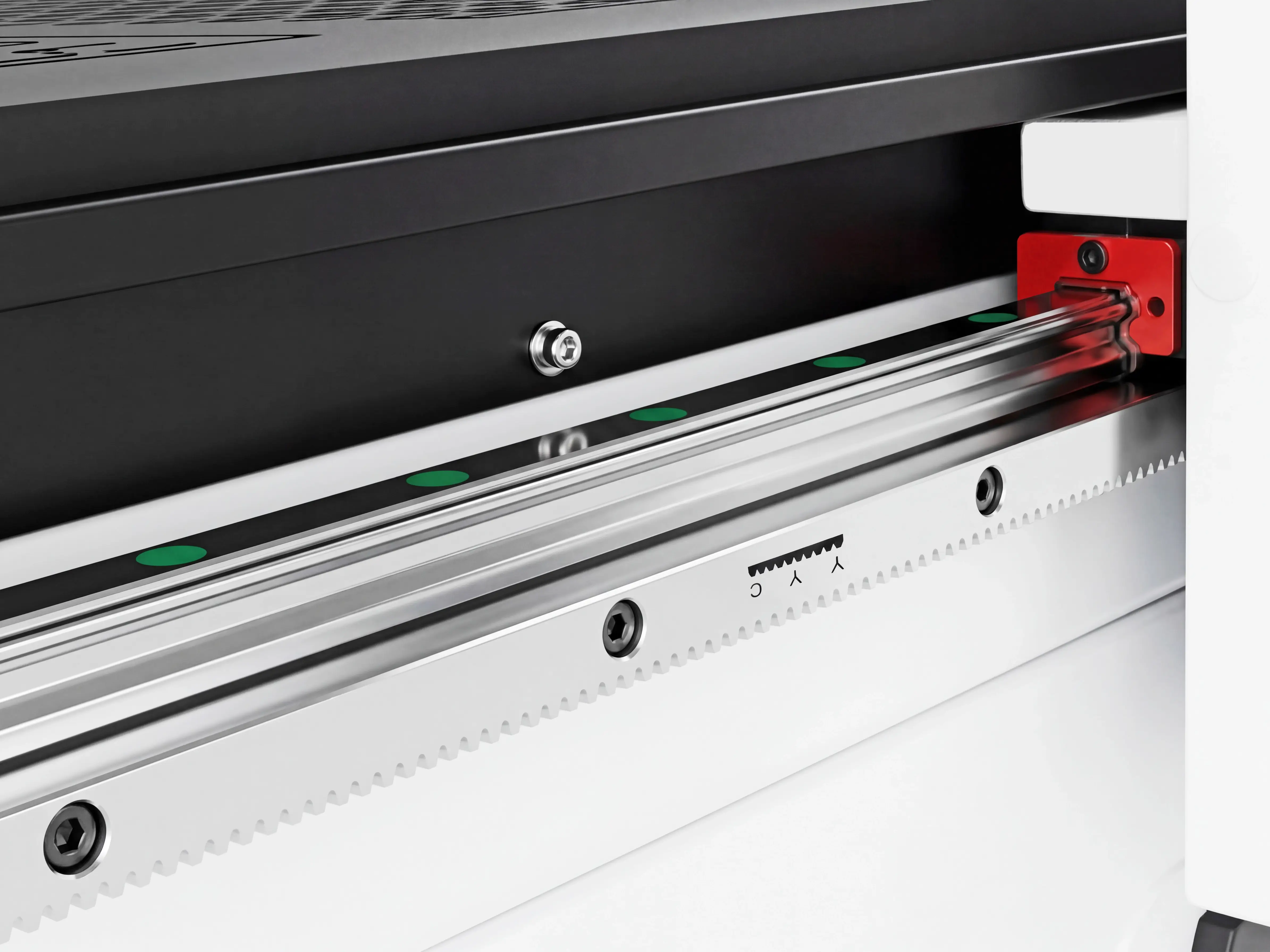 YYC (Taiwan) ground helical rack & pinion of Spire 1325 CNC router