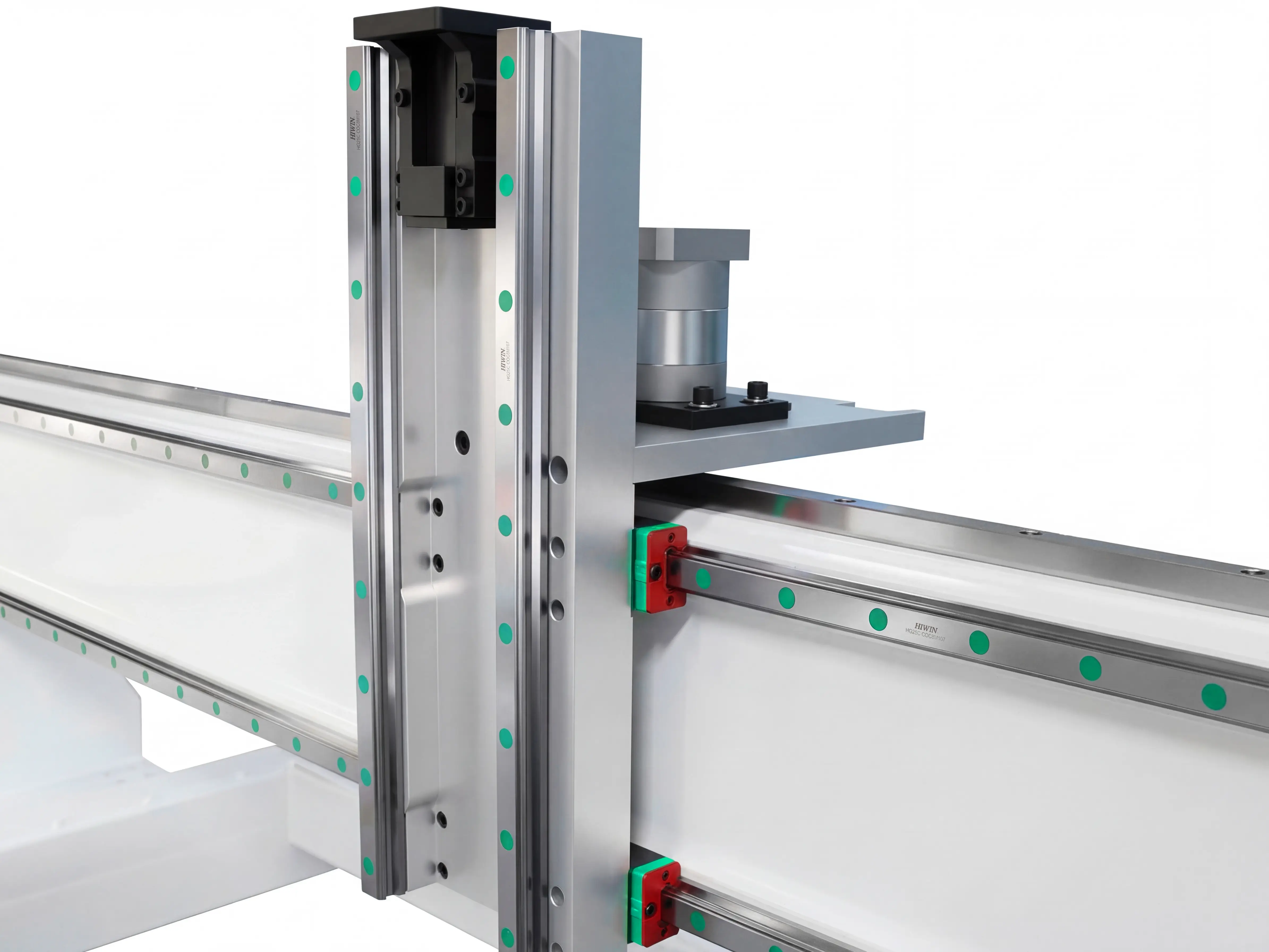 Anodized aluminum z-axis mounting plate of Spire 1325 CNC router