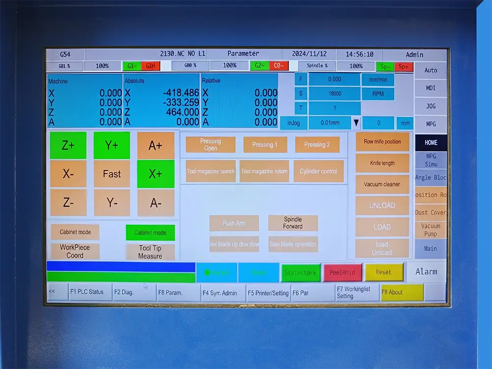 2130 ATC CNC Nesting Machine Control System