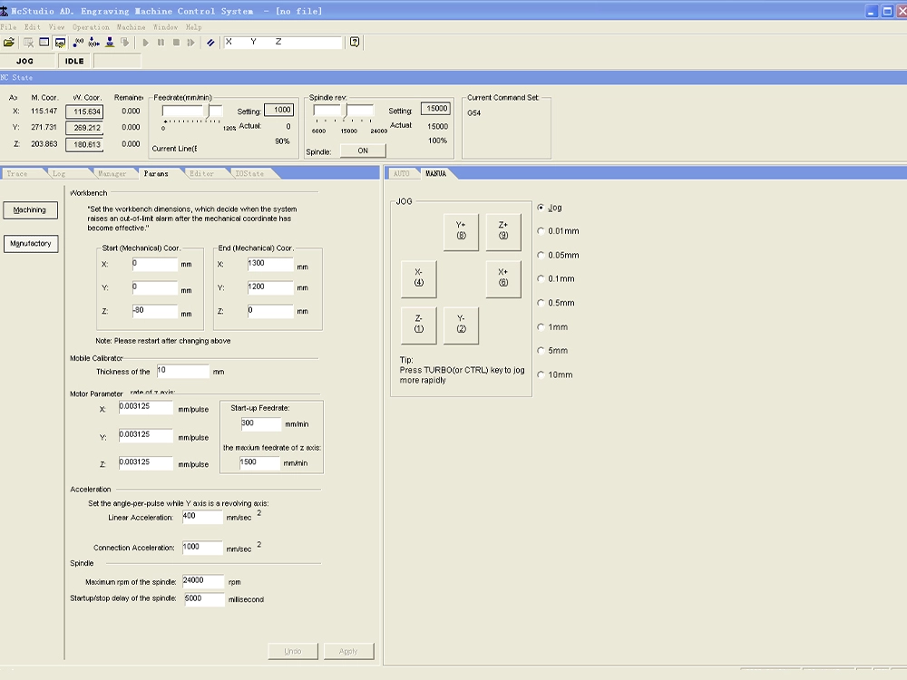 NCStudio software for CNC stone router