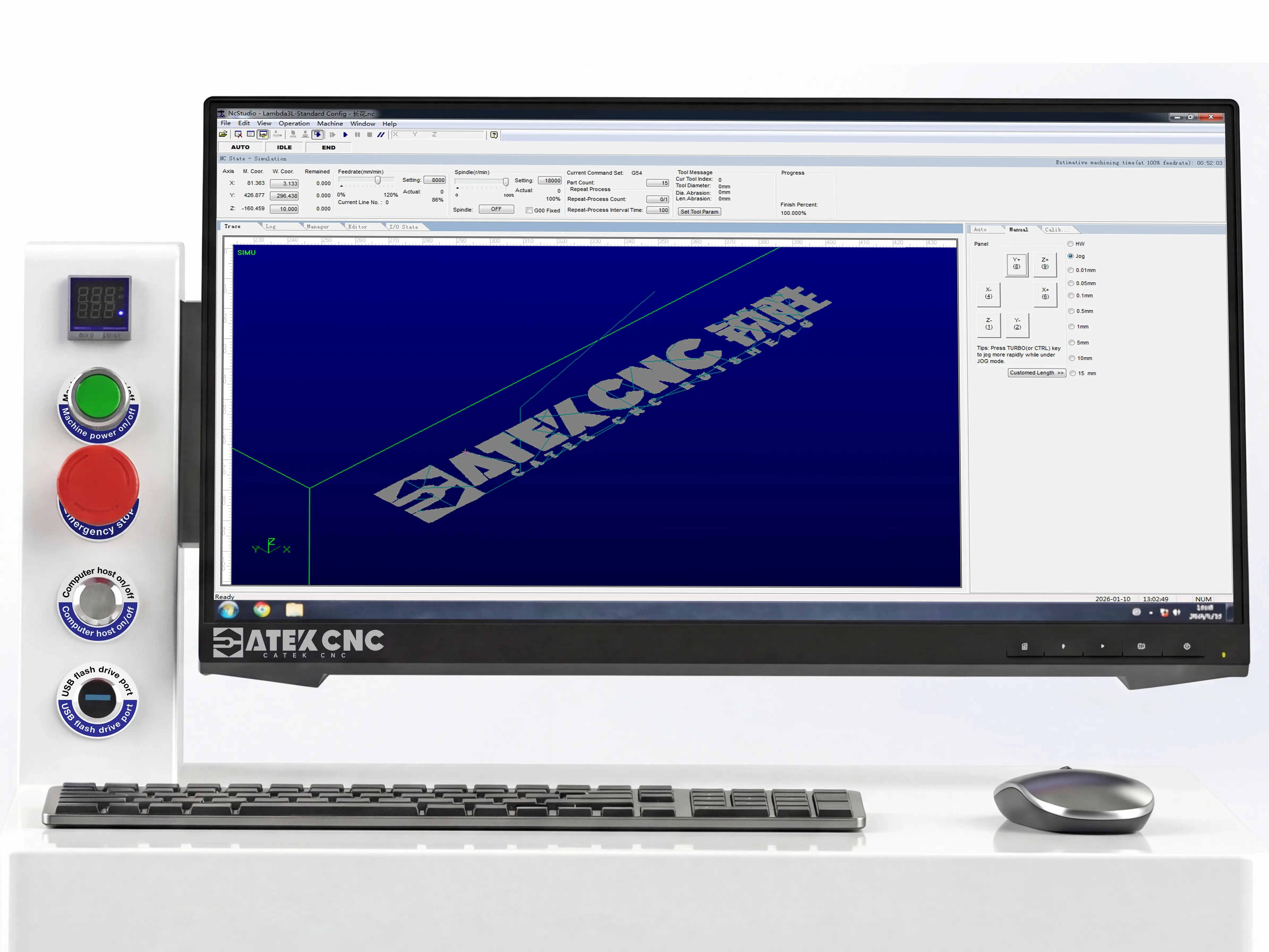 Weihong NcStudio control software for Spire 1325 CNC wood router