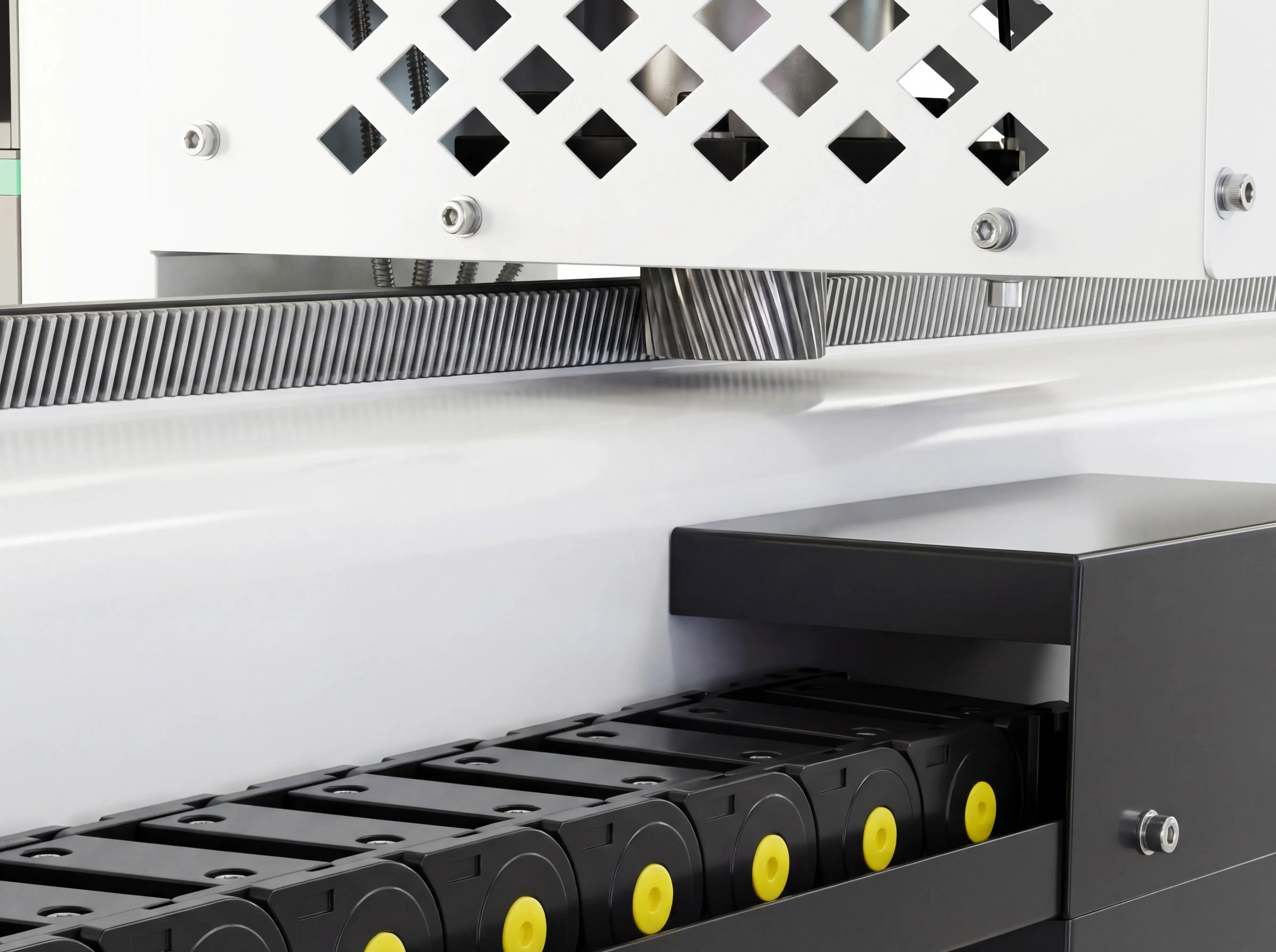 YYC (Taiwan) Ground helical rack & pinion of Spire 1325 CNC wood router