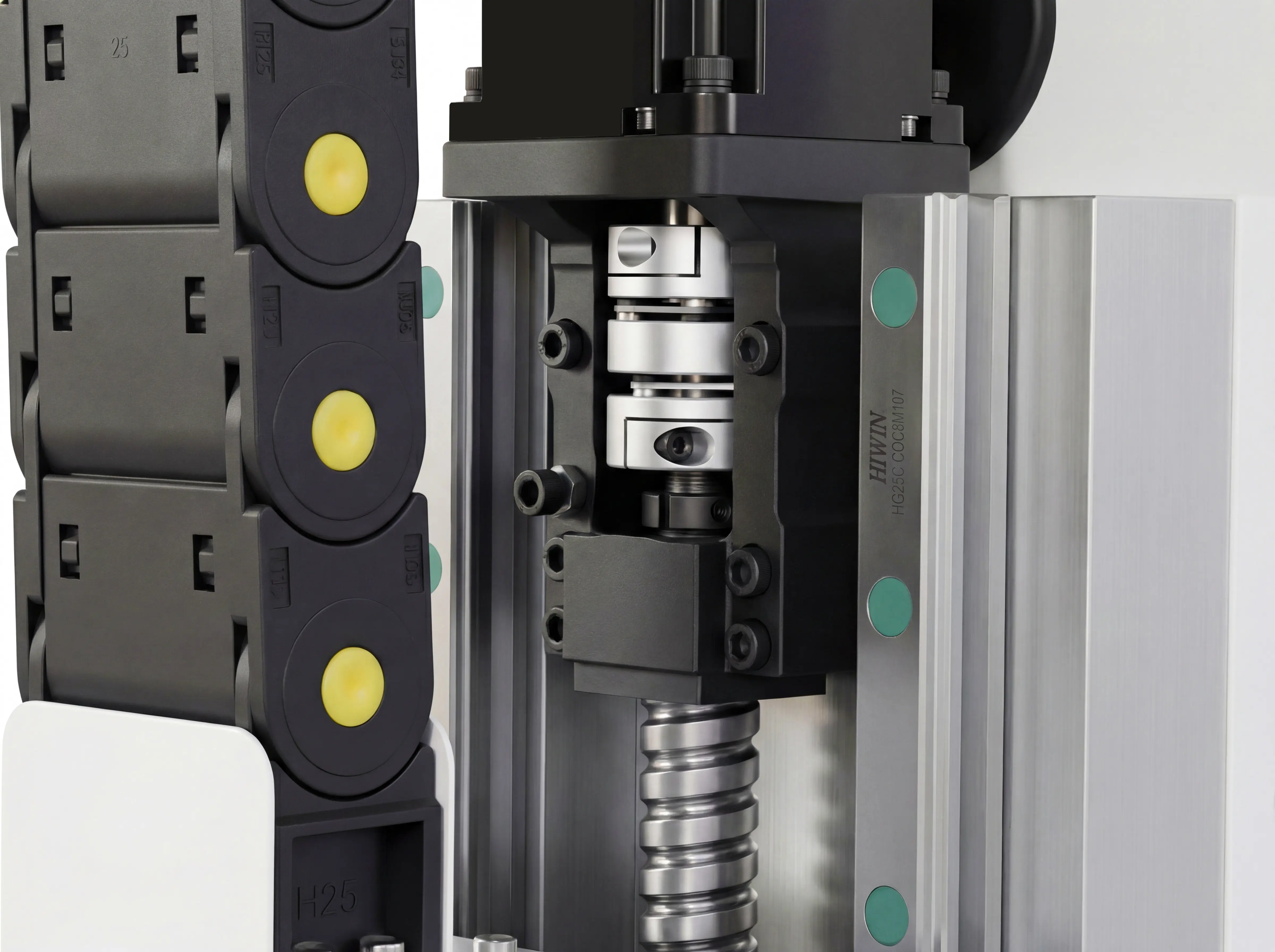 High-precision diaphragm coupling of Spire 1325 CNC wood router