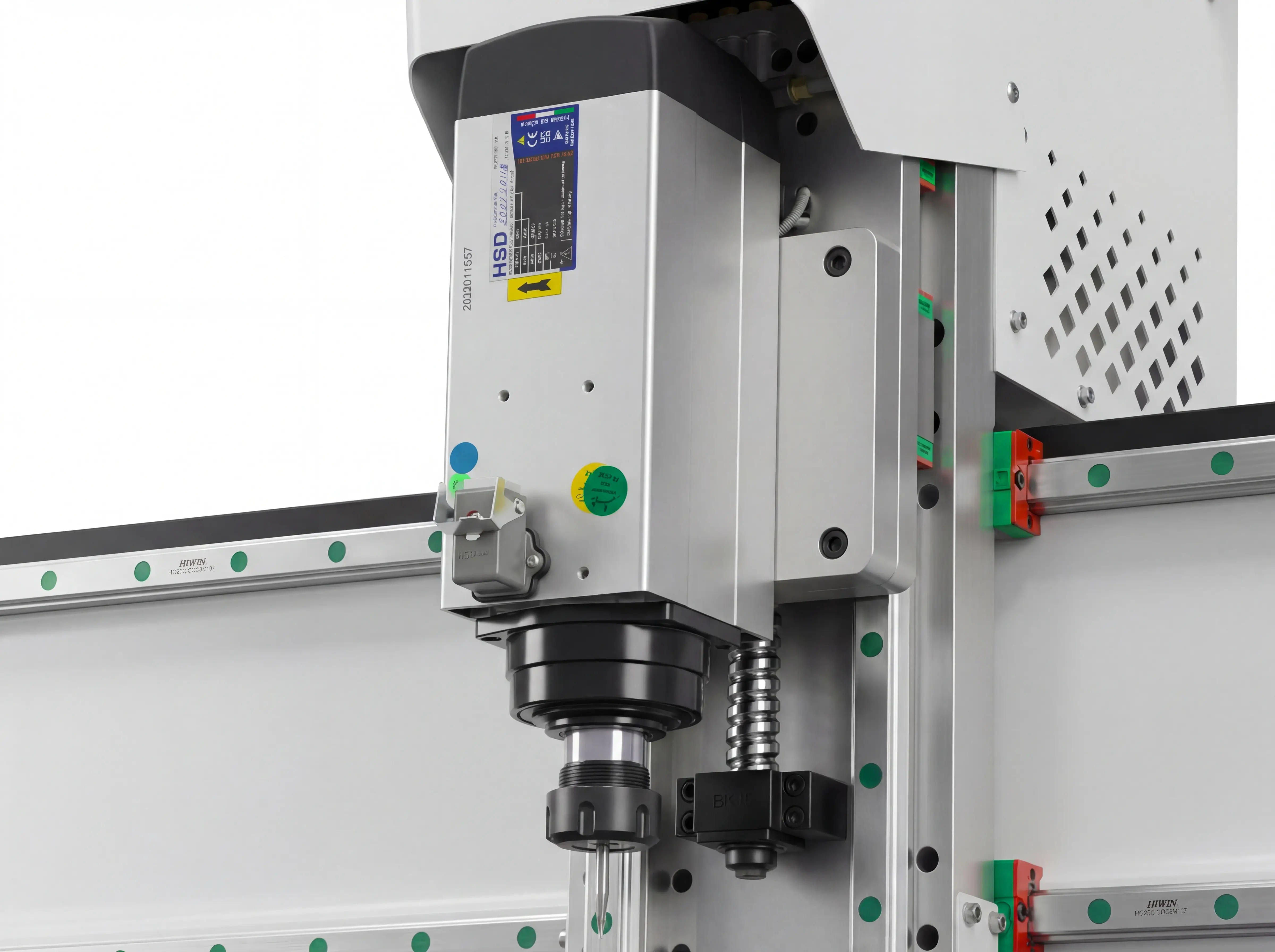 HSD (Italy) 6kW high-speed air-cooled spindle of Spire 1325 CNC wood router